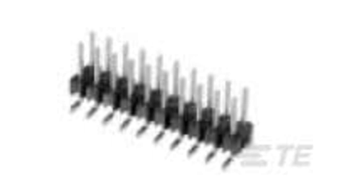 TE Connectivity 5-146 Series Vertical Board Mount PCB Header, 20 Contact(s), 2.54mm Pitch, 2 Row(s), Unshrouded