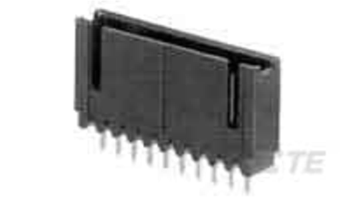 TE Connectivity 5-102 Series Vertical Board Mount PCB Header, 9 Contact(s), 2.54mm Pitch, 1 Row(s), Shrouded