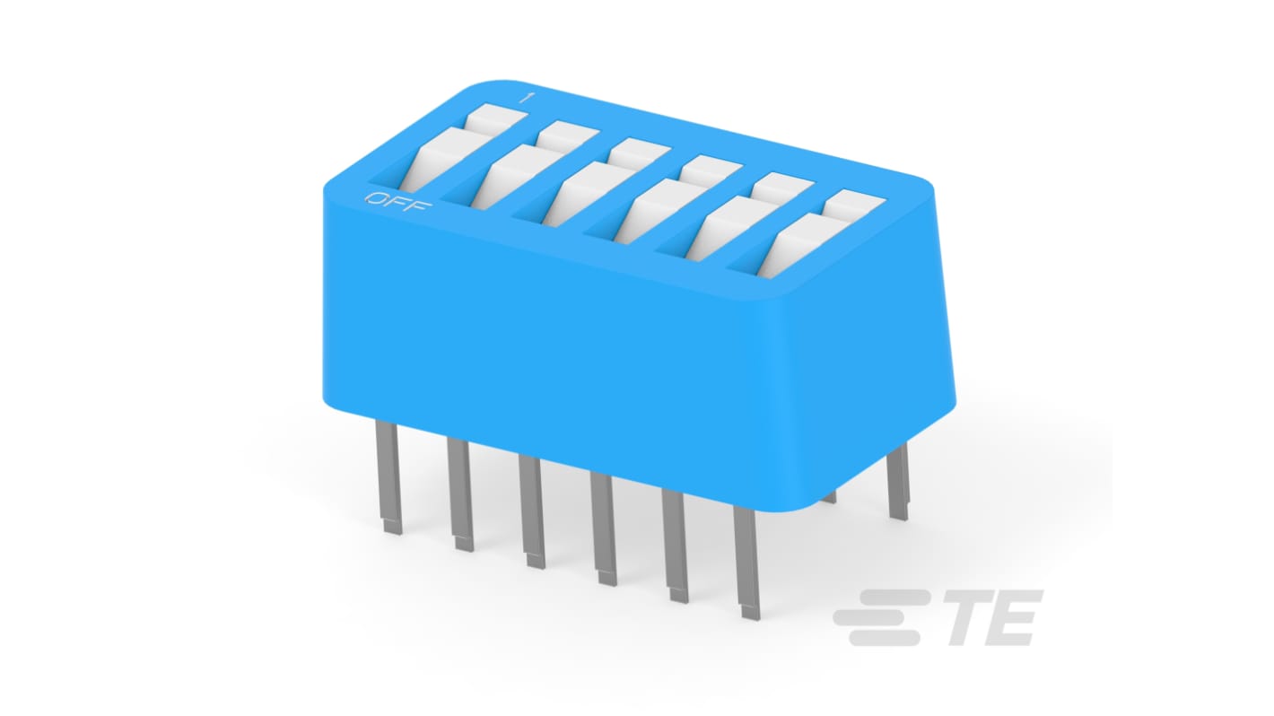 TE Connectivity 6 Way Through Hole DIP & SIP Switch