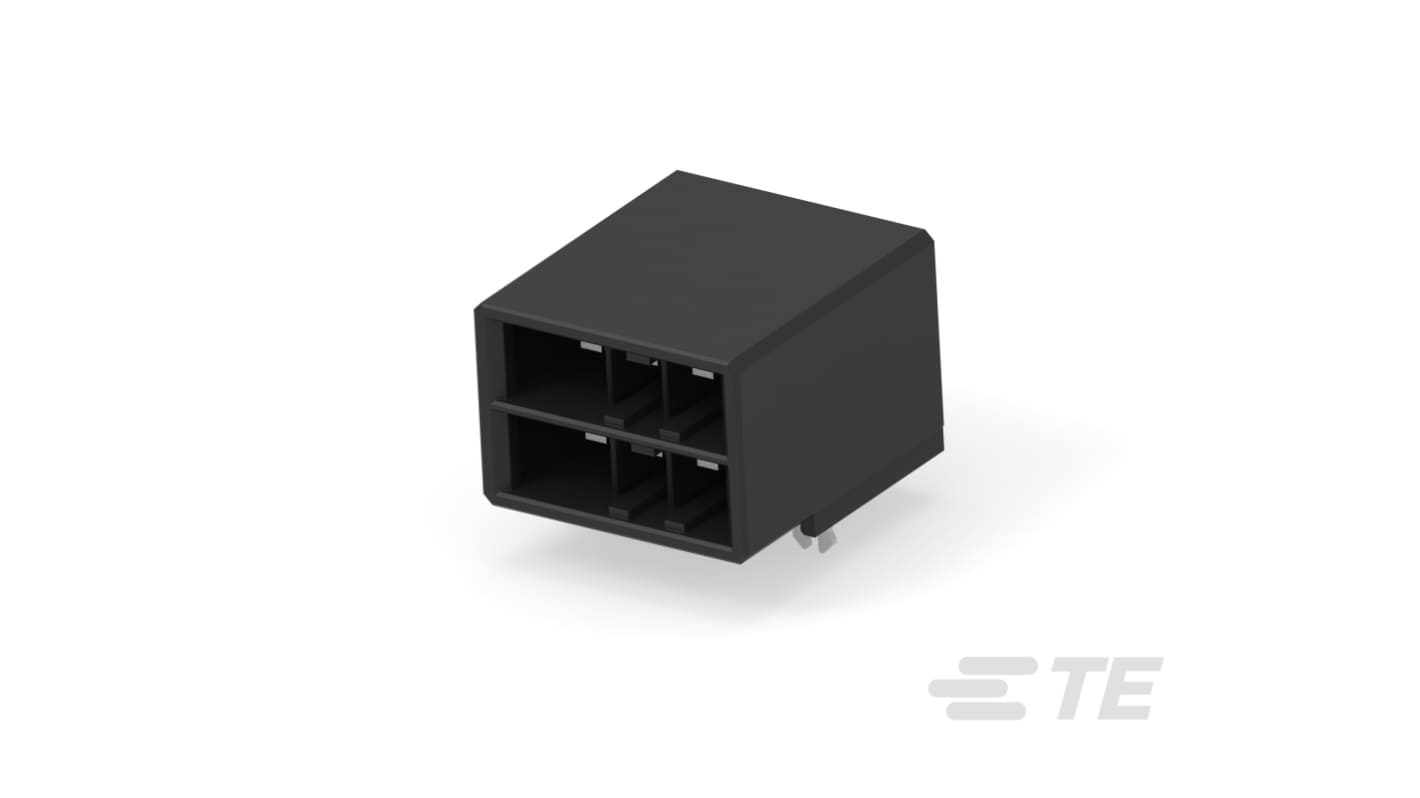TE Connectivity Dynamic 3000 Series Horizontal Board Mount PCB Header, 6 Contact(s), 5.08mm Pitch, 2 Row(s), Shrouded