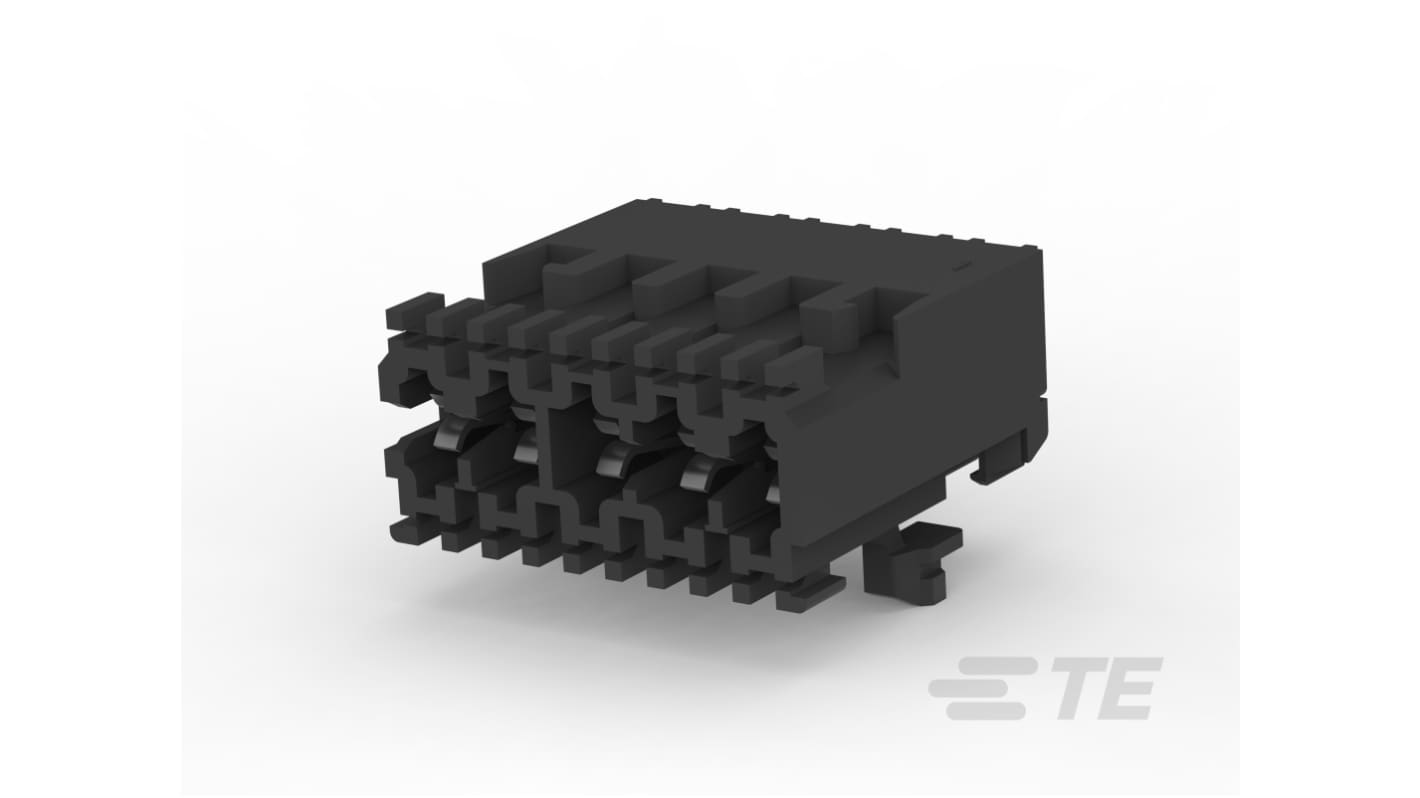 TE Connectivity 3-2844 Series Straight Board Mount PCB Header, 5 Contact(s), Shrouded