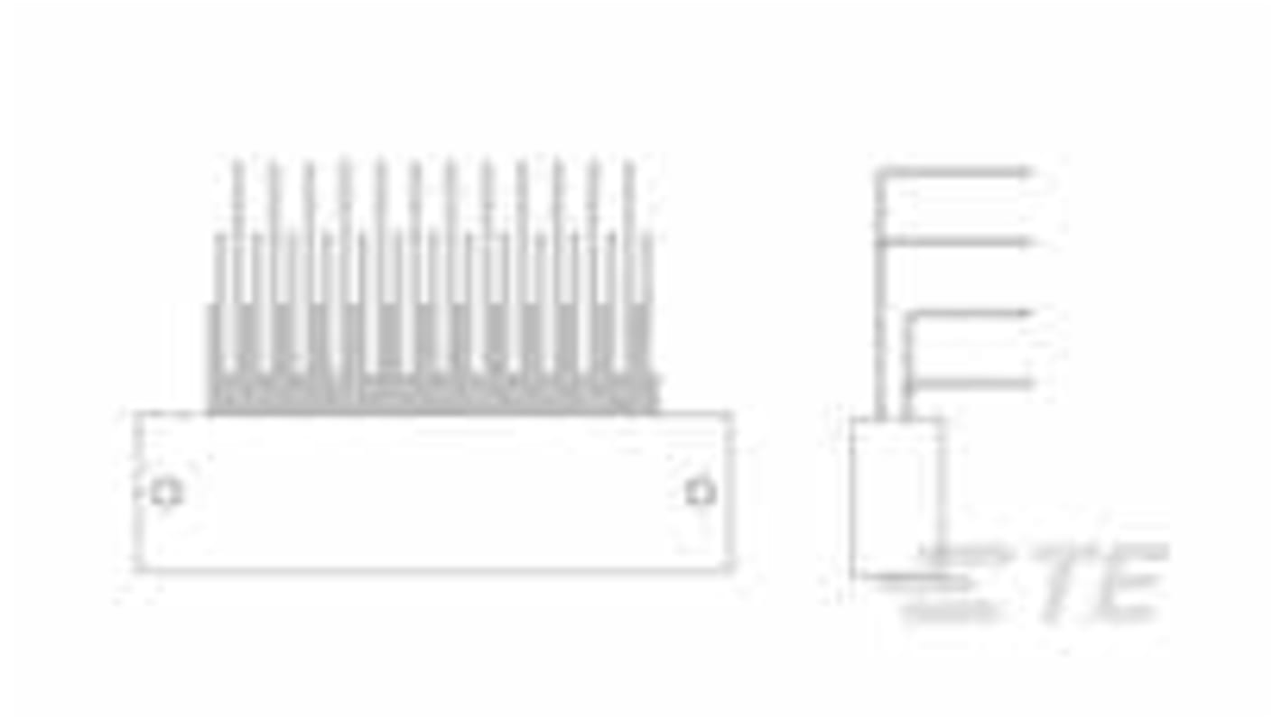TE Connectivity 3-158 51 Way Horizontal Board Mount D-sub Connector Receptacle, with Screw