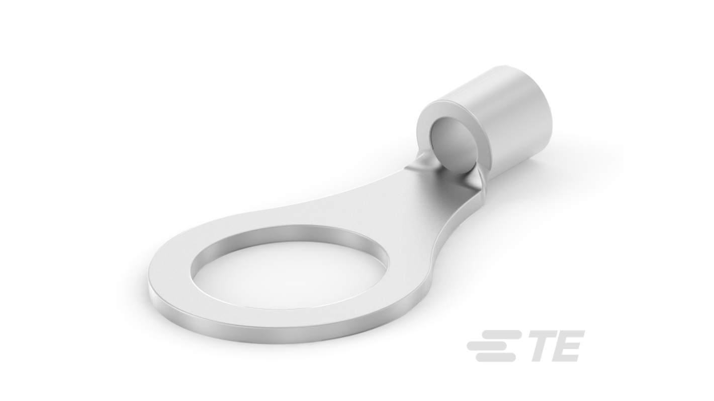 TE Connectivity, 3116 Uninsulated Ring Terminal, M8 (5/16) Stud Size, Silver