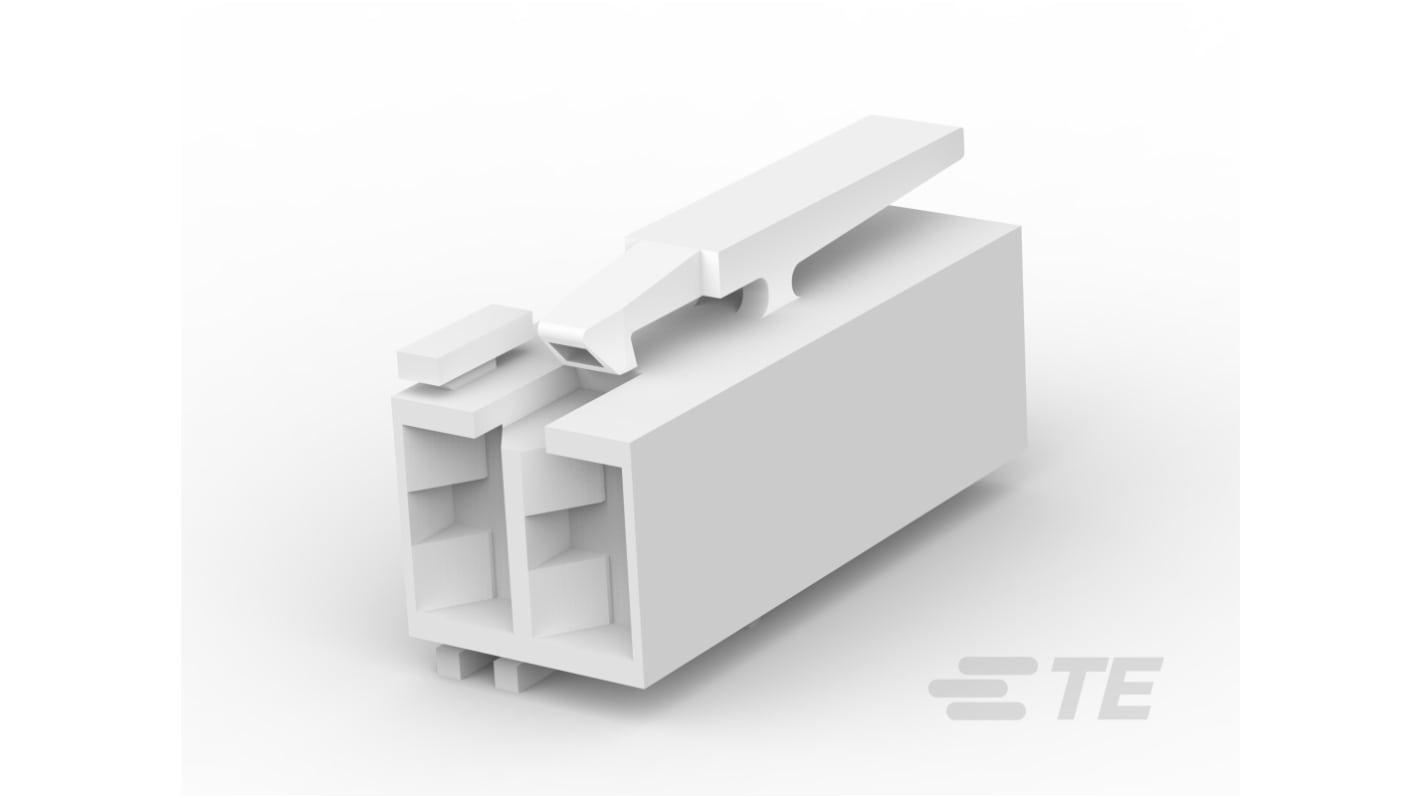 TE Connectivity, 3-12 Automotive Connector Receptacle White Cable 2 Way, Crimp Termination 3-1241961-2