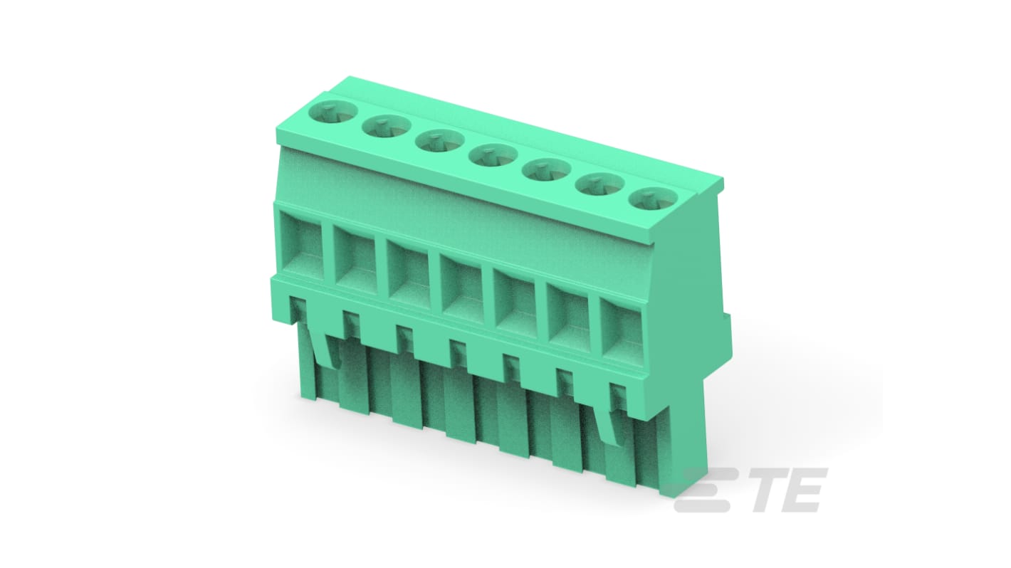 TE Connectivity, 5.08mm Pitch, Buchanan PCB Terminal Blocks, 7 Way, Vertical, Pluggable Terminal Block, Plug, Board