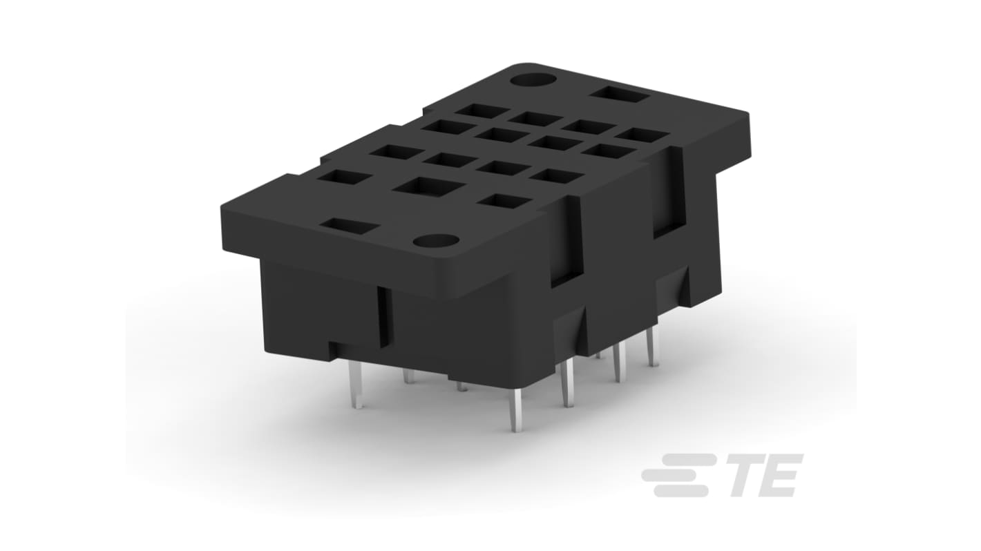 TE Connectivity SCHRACK 4 Pin Panel Mount, PCB Mount Relay Socket, for use with Relays And Contactors