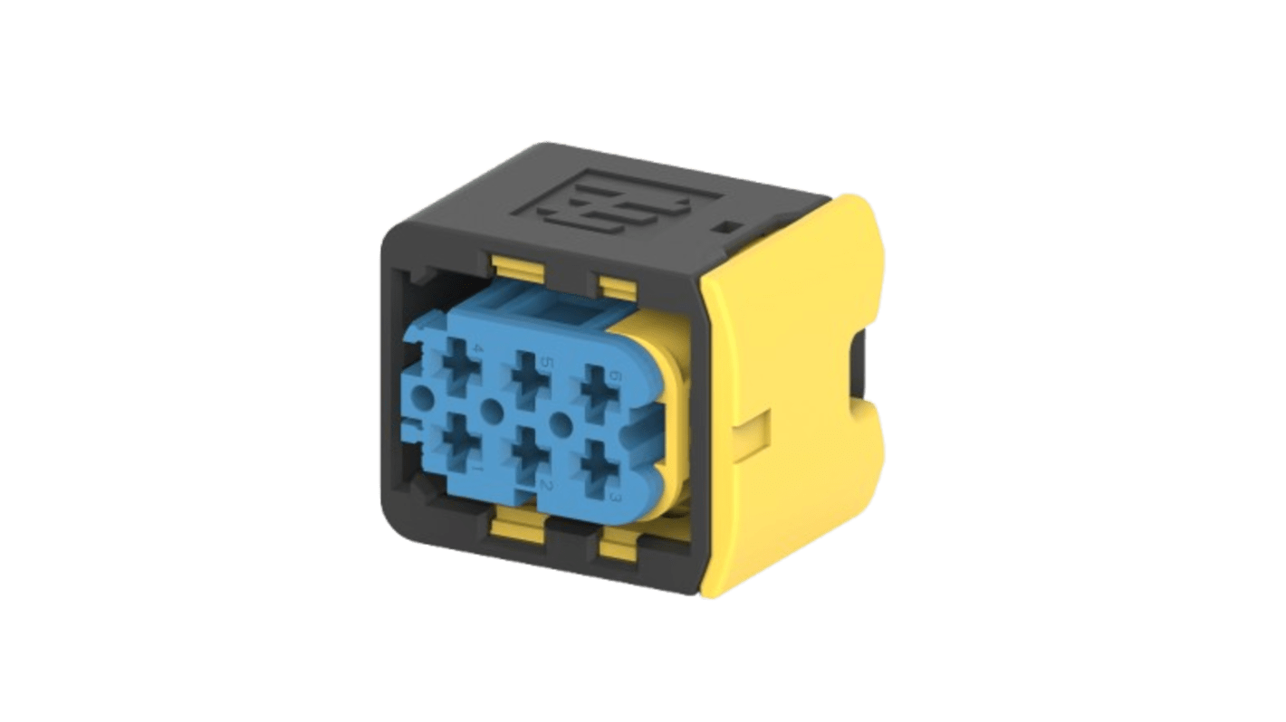 TE Connectivity, Heavy Duty Sealed Connector Series Female 6 Way Housing For Female Terminals for use with Wire To Wire