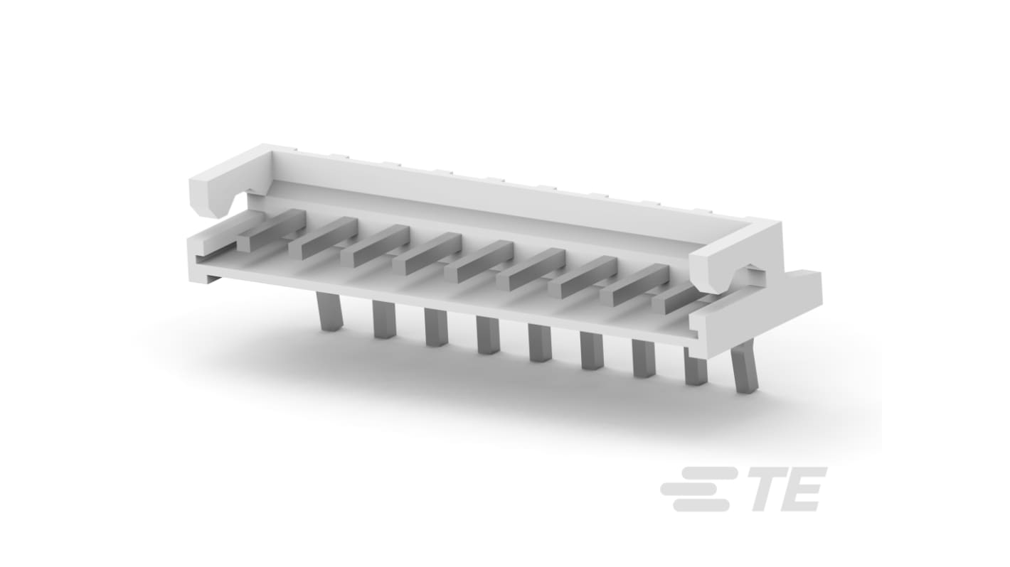 TE Connectivity 44400 Series Right Angled Board Mount PCB Header, 9 Contact(s), 2.5mm Pitch, 1 Row(s), Shrouded