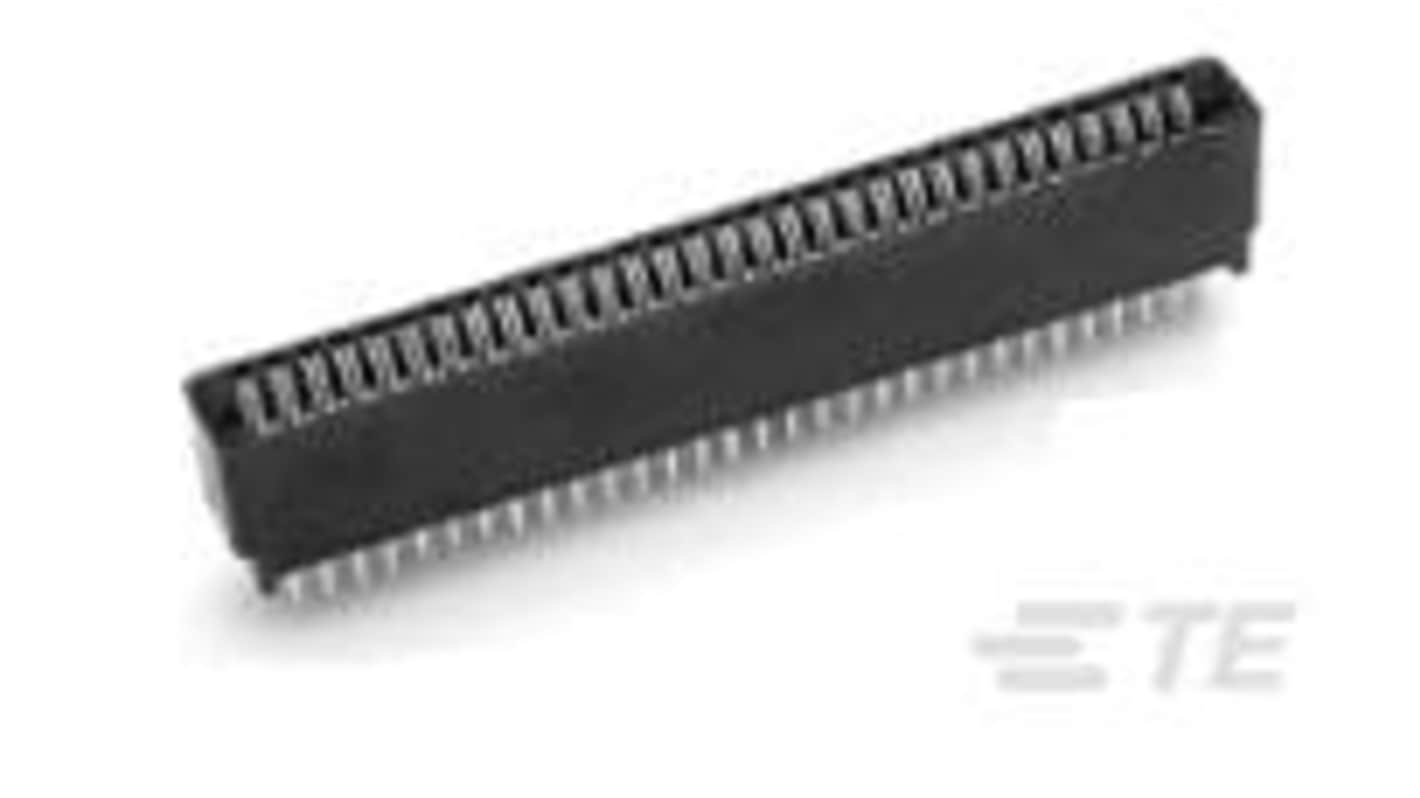 TE Connectivity 4-6437 Series Vertical Receptacle Edge Connector, Board Mount, 50-Contacts, 2.54mm Pitch, 2-Row,