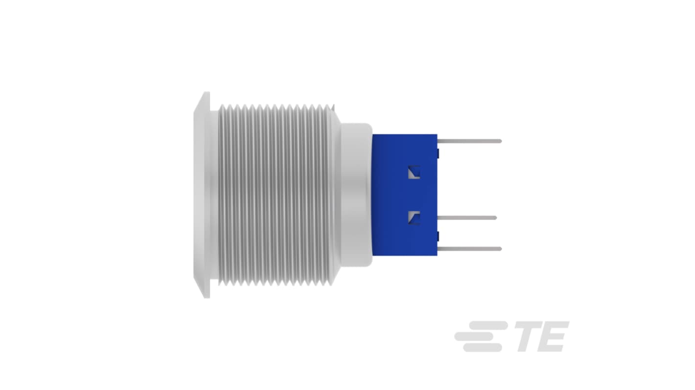 TE Connectivity Alcoswtich Series Illuminated Push Button Switch, Momentary, Bushing, SPST, 250V, IP67