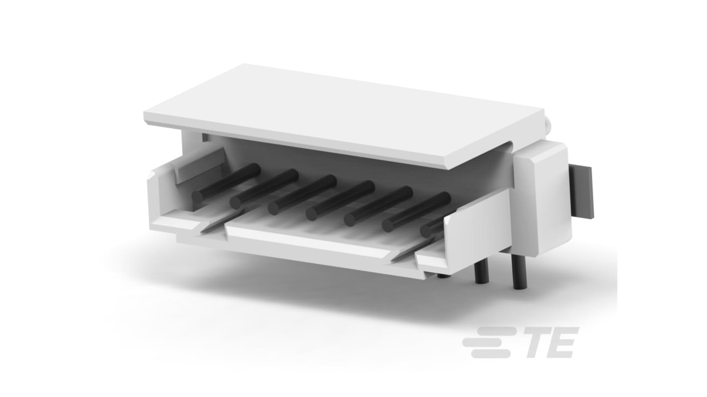 TE Connectivity AMP CT Series Vertical Board Mount PCB Header, 7 Contact(s), 2mm Pitch, 1 Row(s), Shrouded