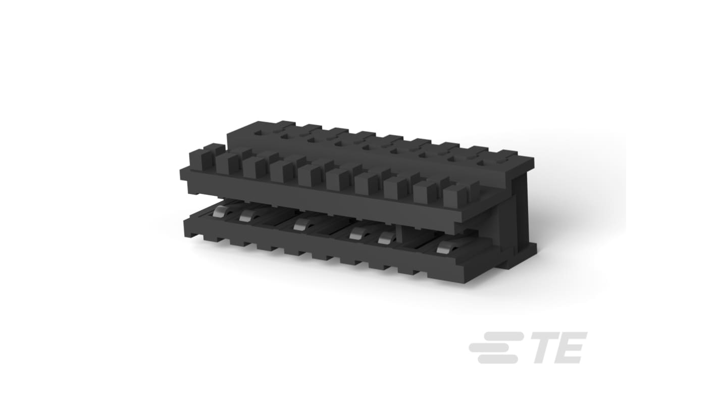 TE Connectivity 2931 Series Straight Board Mount PCB Header, Shrouded