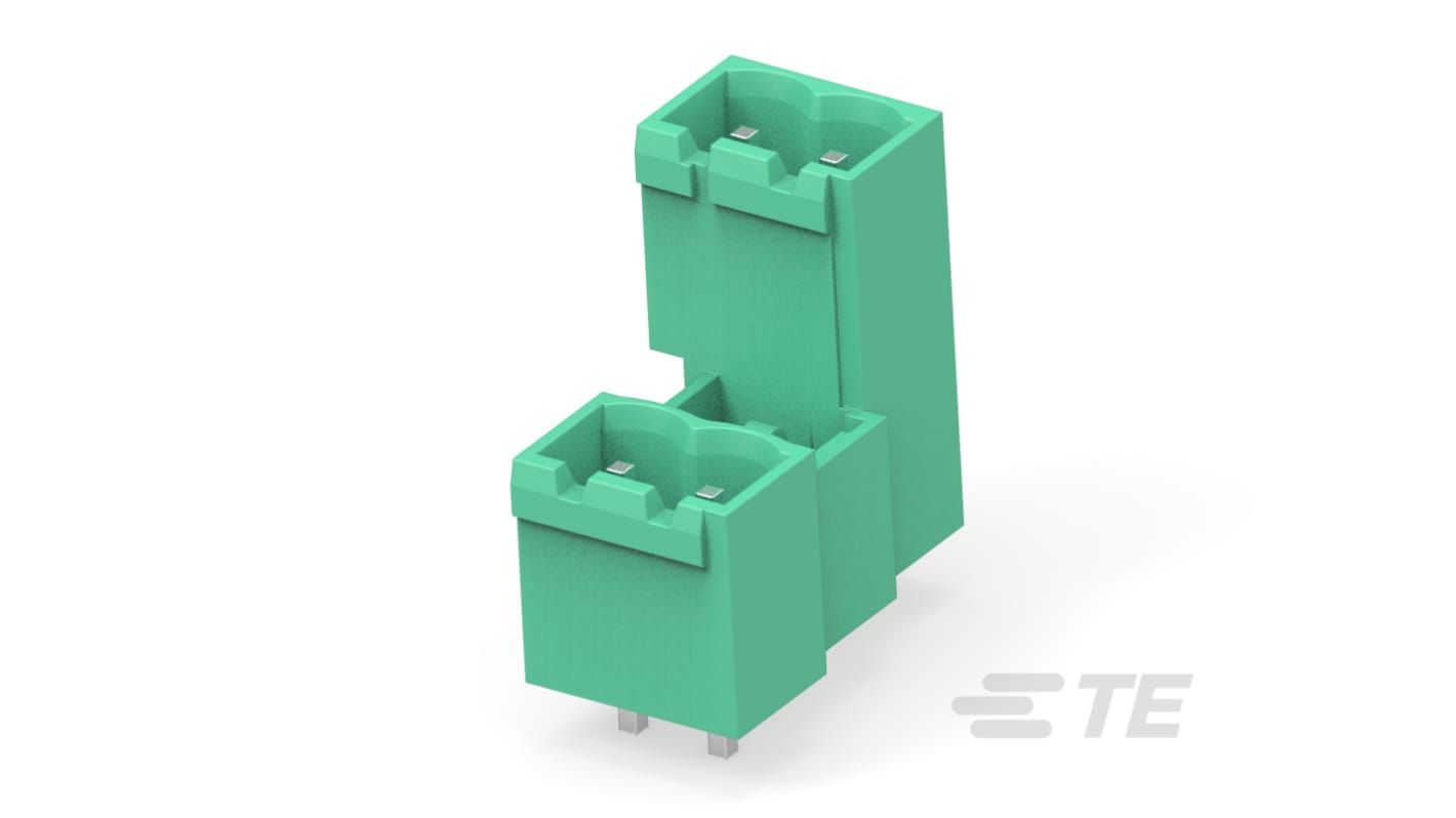 TE Connectivity, 5.08mm Pitch, Buchanan, 2 Way, Vertical, Pluggable Terminal Block, Header, Board Mount, Solder,