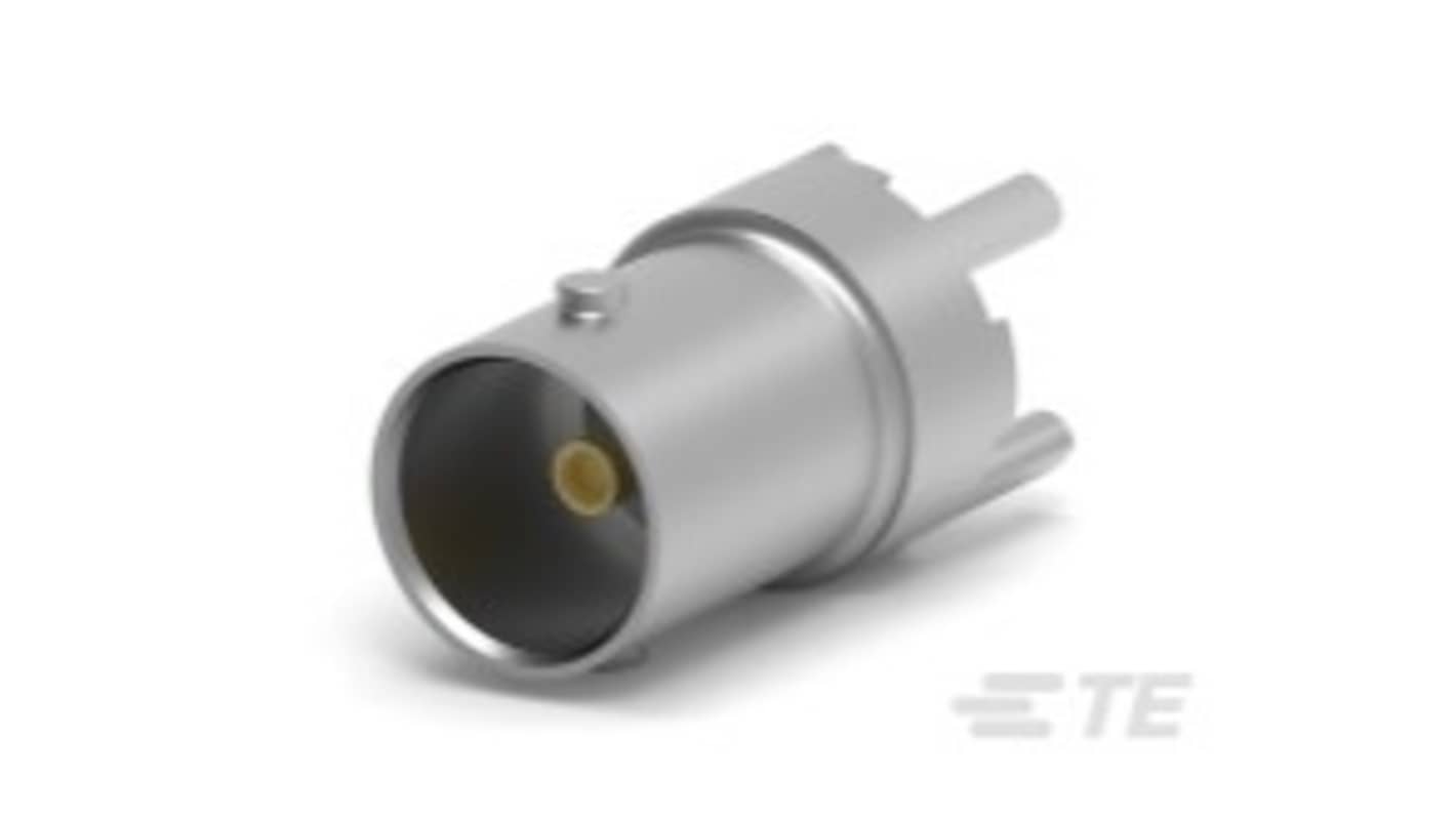 TE Connectivity 5414 Series, Plug Panel Mount BNC Connector, 75Ω, Through Hole Termination, Vertical Body