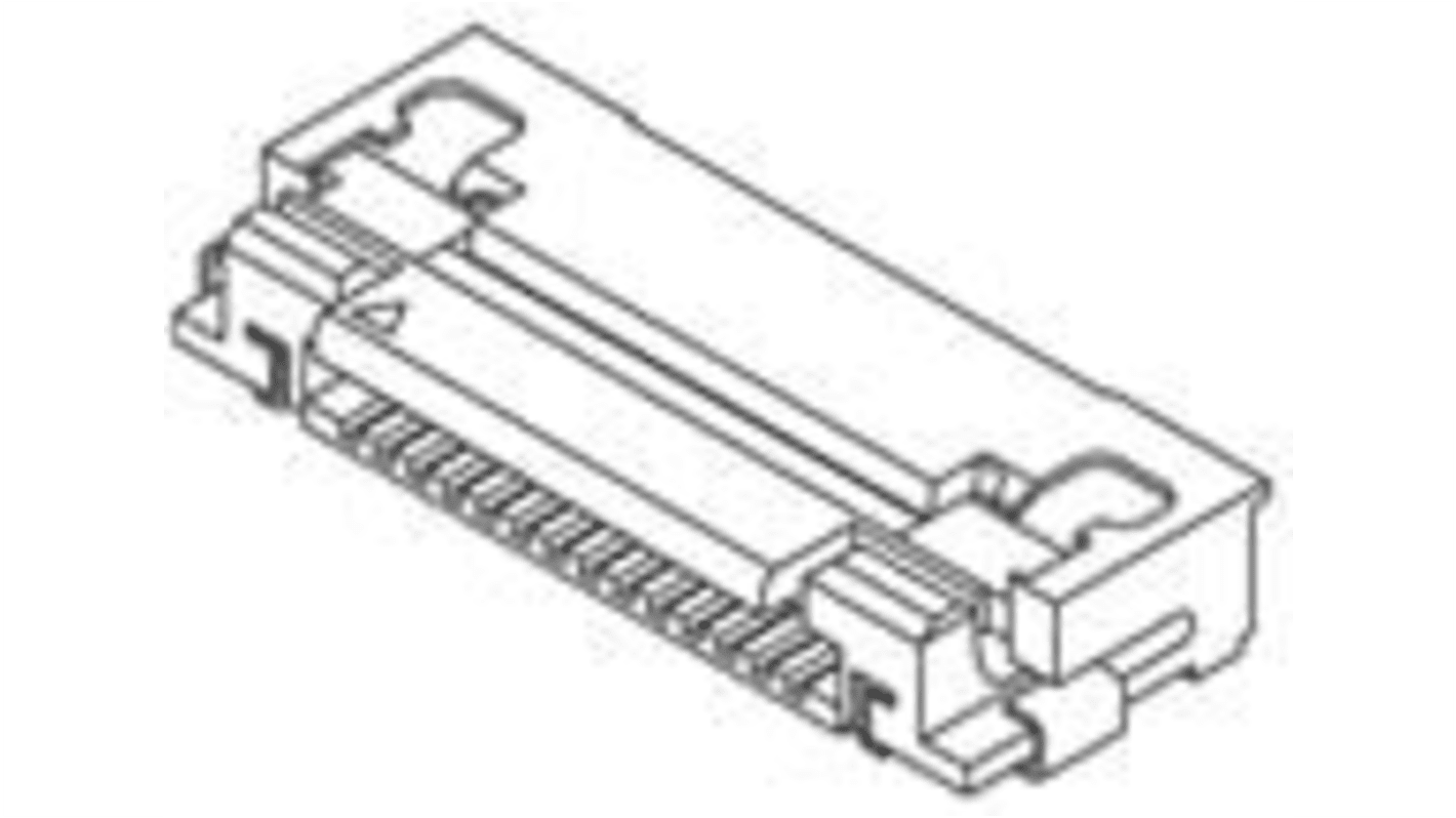 TE Connectivity FPC连接器, 0.5mm间距, SMT安装, 直角, 52892系列
