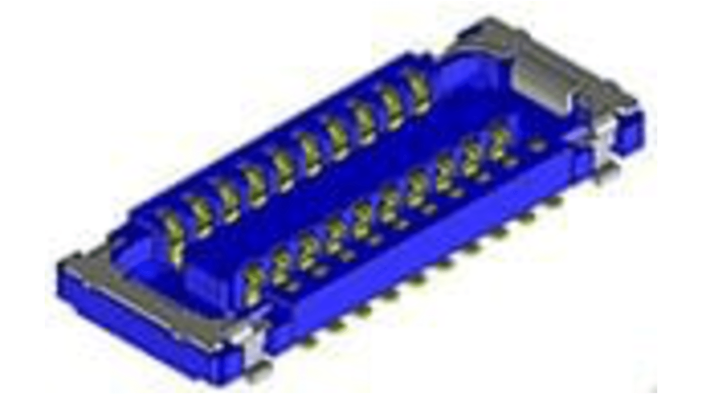 Molex 50377 Series Vertical Board Mount PCB Header, 24 Contact(s), 0.4mm Pitch, 2 Row(s), Unshrouded