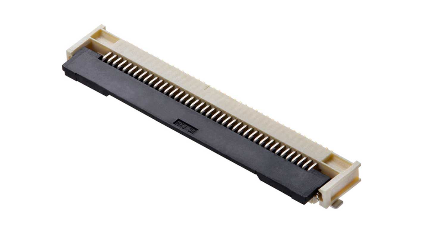 TE Connectivity FPC连接器, 49p, 0.5mm间距, SMT安装, 直角, 505110系列