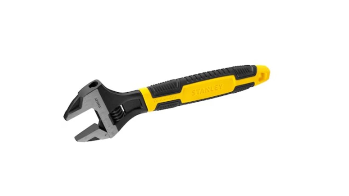 Stanley Adjustable Wrench, 350 mm Overall, Straight Handle