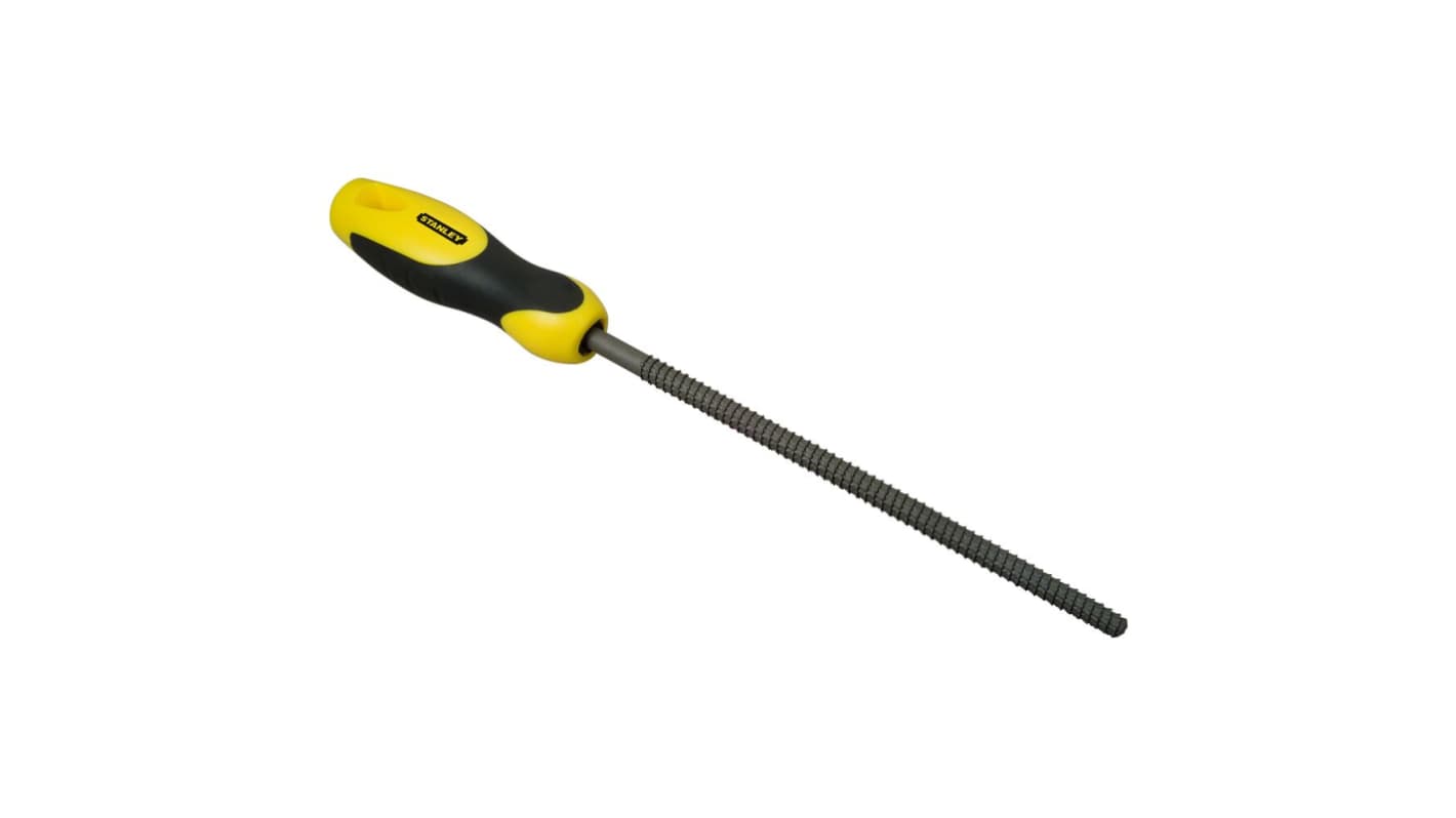 Stanley 380mm, Rasp Cut, Flat File Handle With Soft-Grip Handle