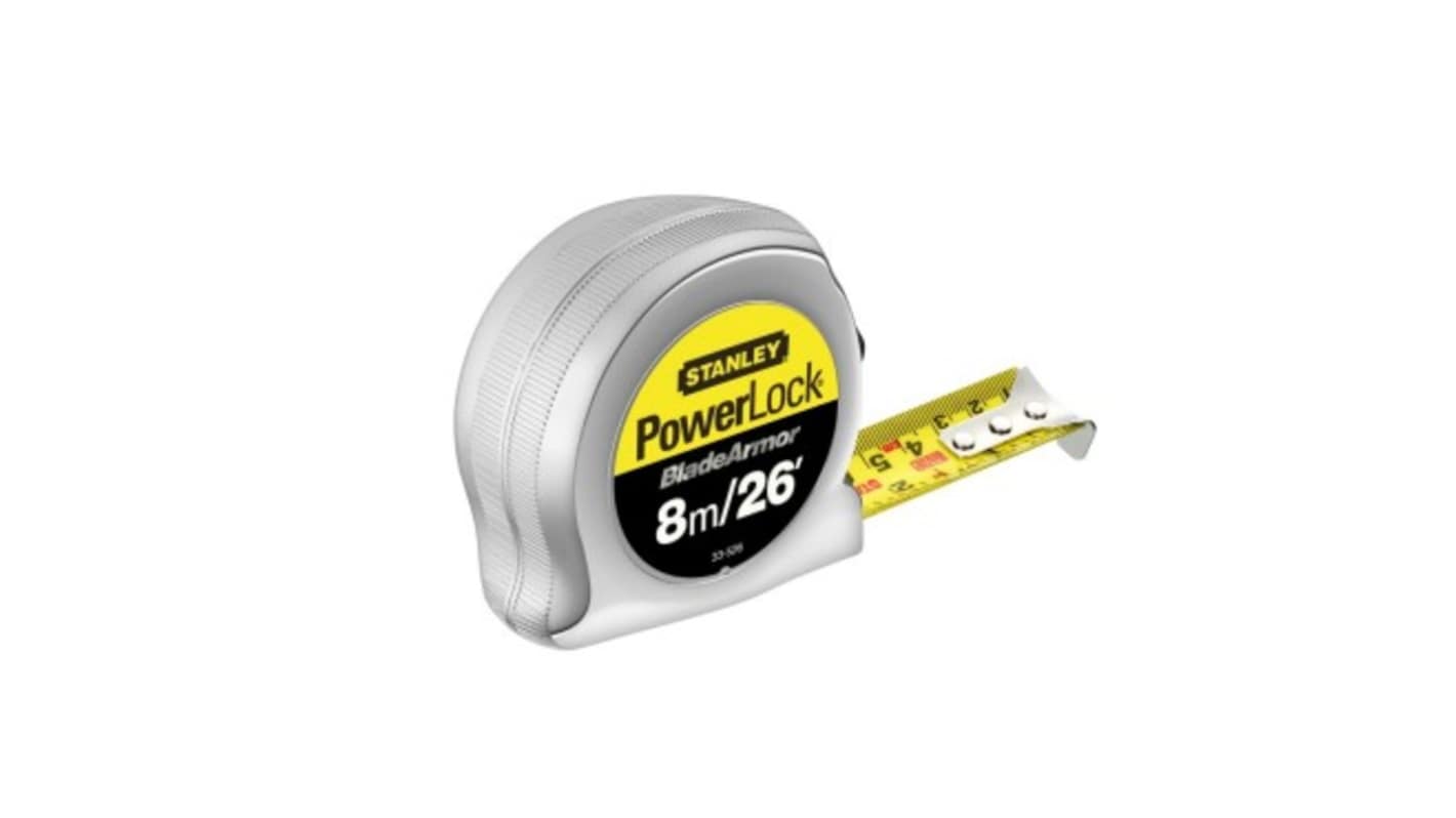 Stanley Powerlock 8m Tape Measure, Metric & Imperial
