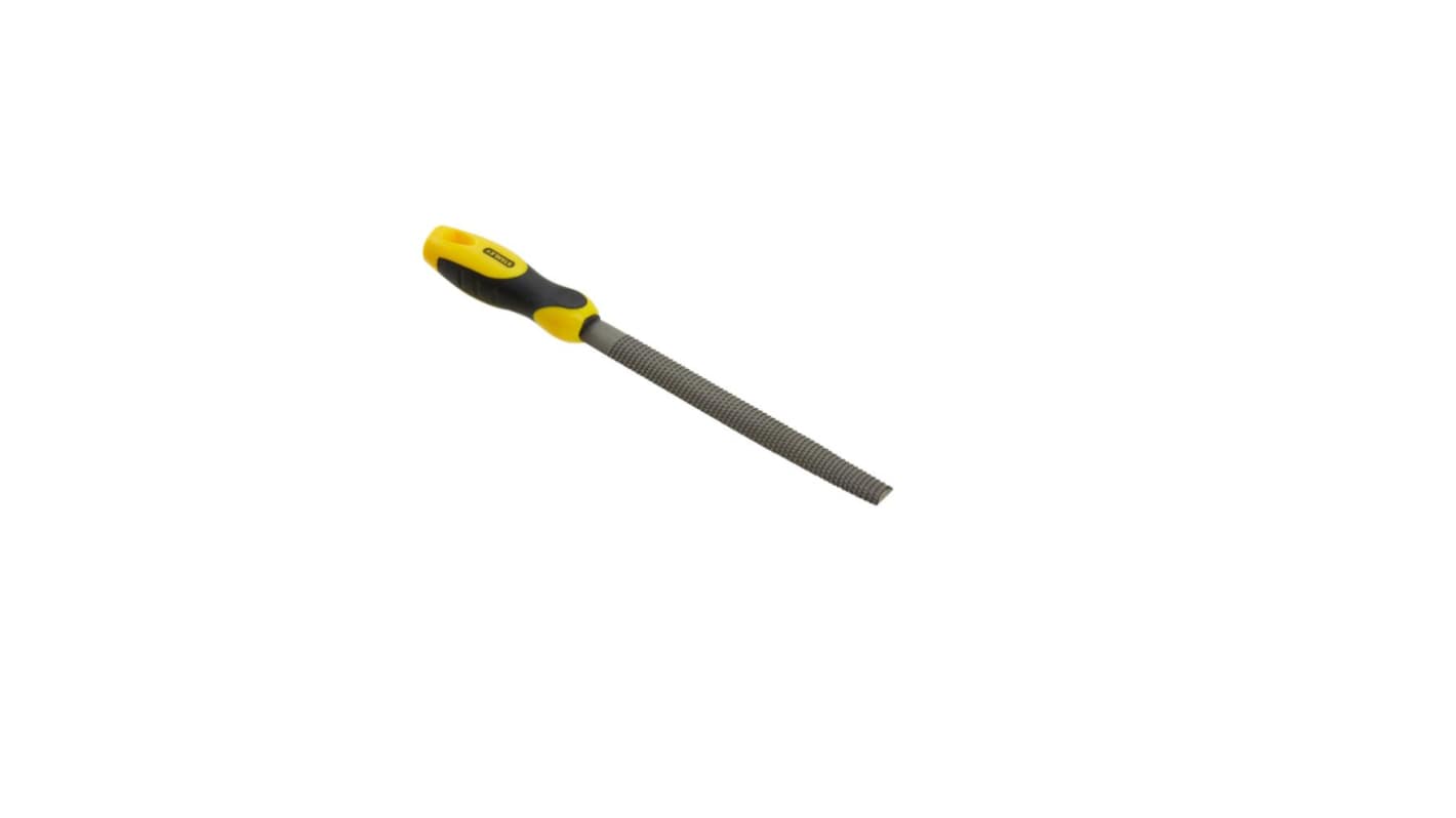 Stanley 380mm, Rasp Cut, Flat File Handle With Soft-Grip Handle