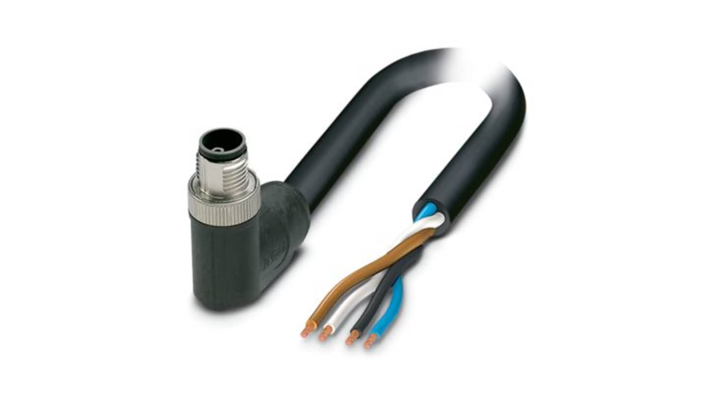 Phoenix Contact SAC 1.5 mm² 4 Core Power Cable, Black/Grey Polyurethane PUR, 5m