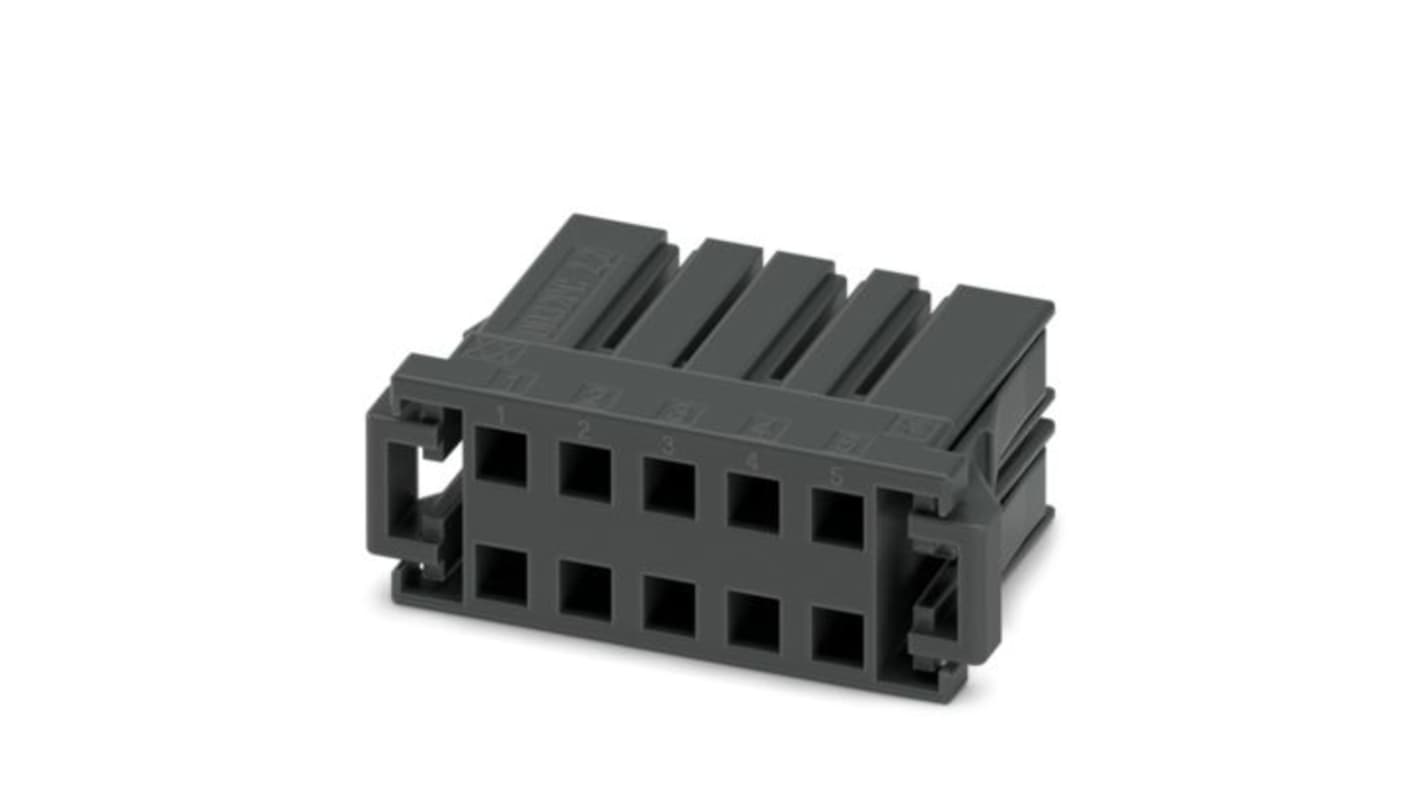 Phoenix Contact DD32PC Series PCB Connector, 10-Contact, 5.08mm Pitch, Latching, 2-Row, Crimp Termination