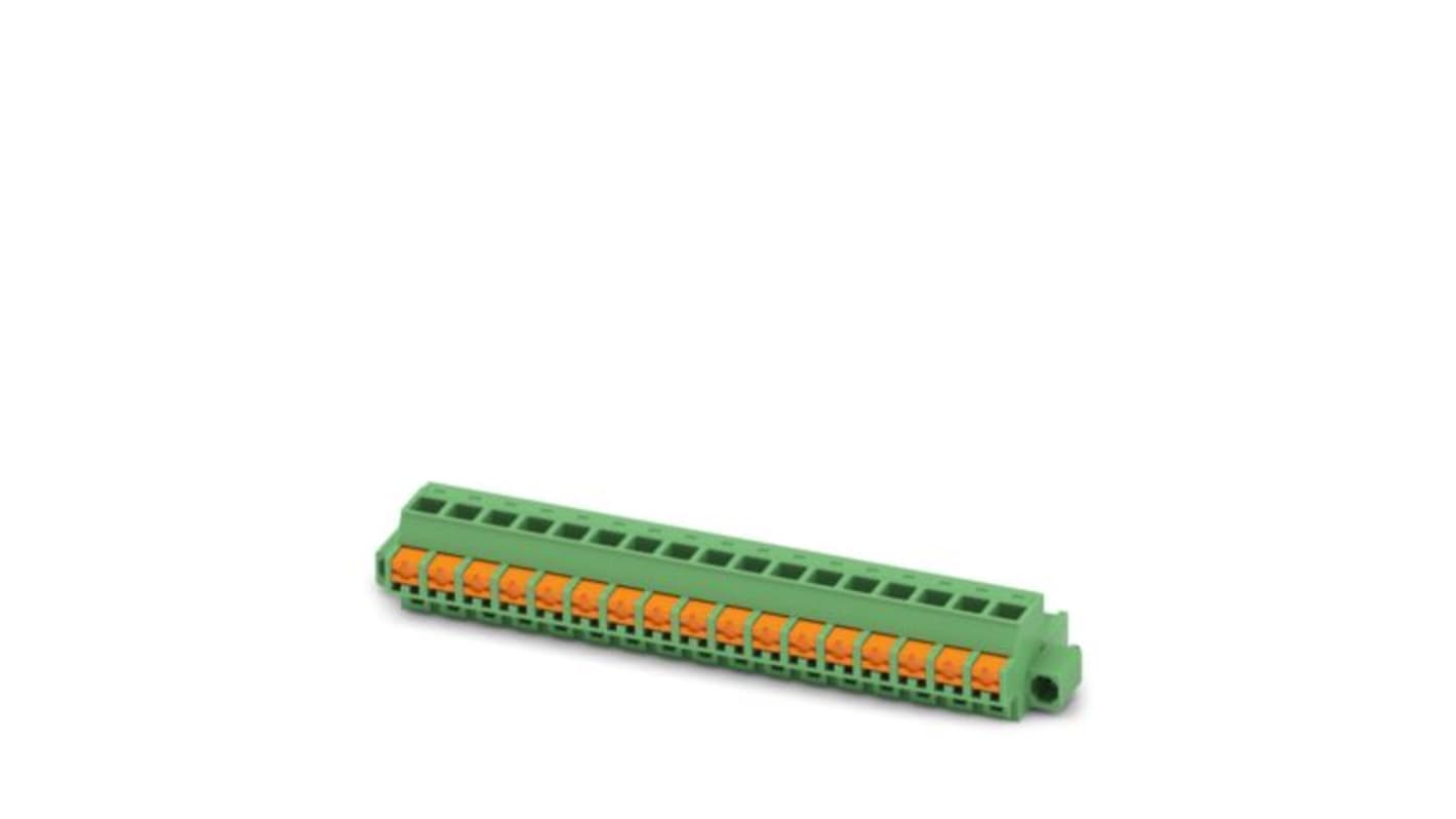 Phoenix Contact FKCOR 2 Series PCB Connector, 17-Contact, 5.08mm Pitch, Screw, 1-Row, Push In Spring Termination