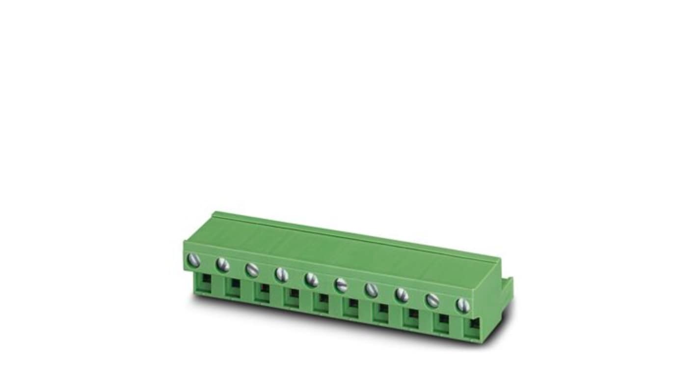 Phoenix Contact FRONT-GMSTB Series PCB Connector, 2-Contact, 7.62mm Pitch, 1-Row, Screw Termination