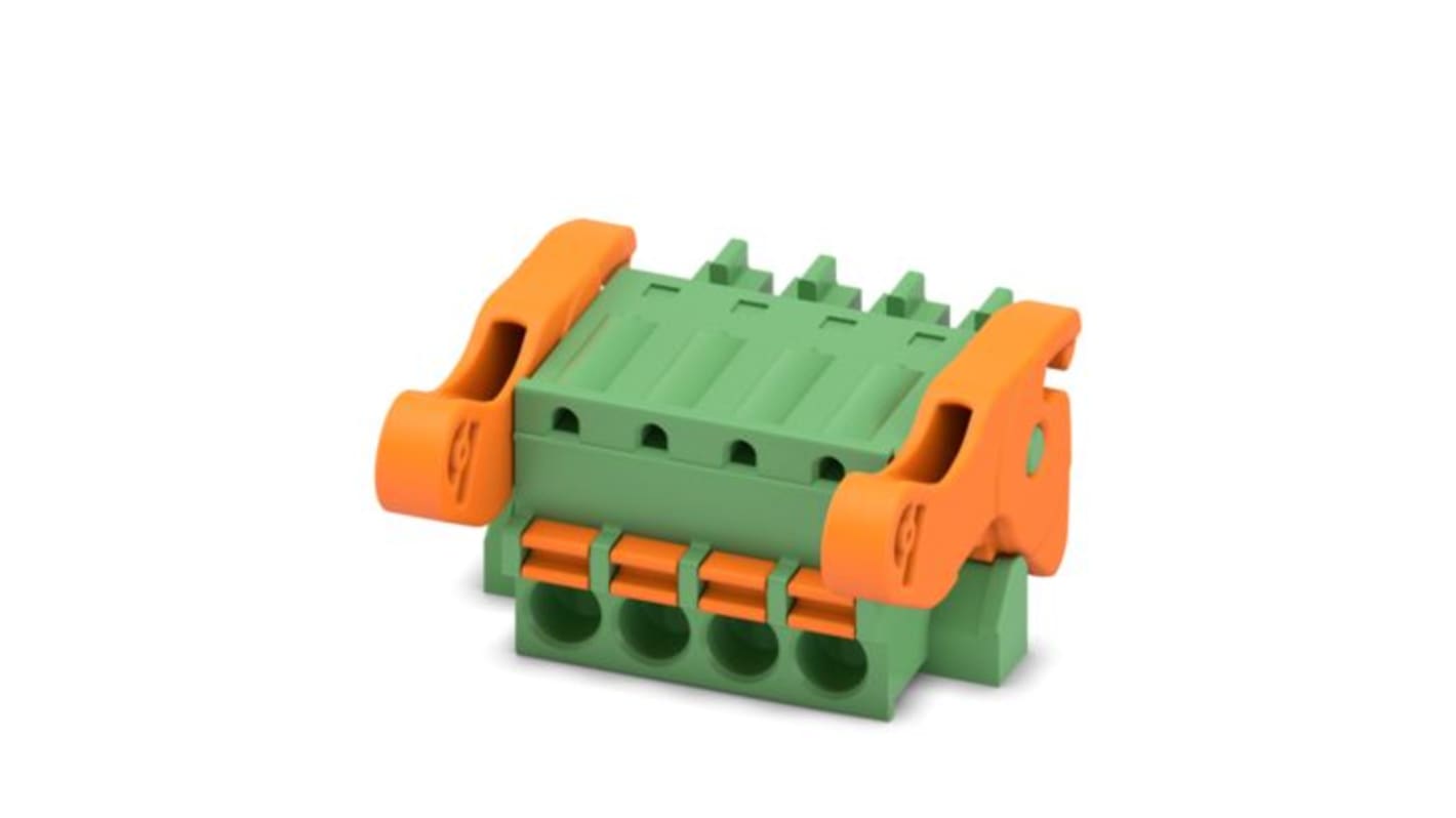 Phoenix Contact FK-MCP 1 Series PCB Connector, 4-Contact, 3.81mm Pitch, 1-Row, Push In Spring Termination
