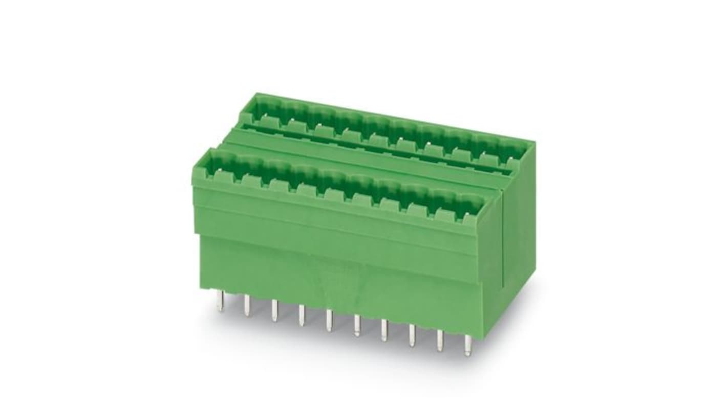 Phoenix Contact MDSTBV Series Straight Wave Soldering PCB Header, 24 Contact(s), 5.08mm Pitch, 2 Row(s), Shrouded