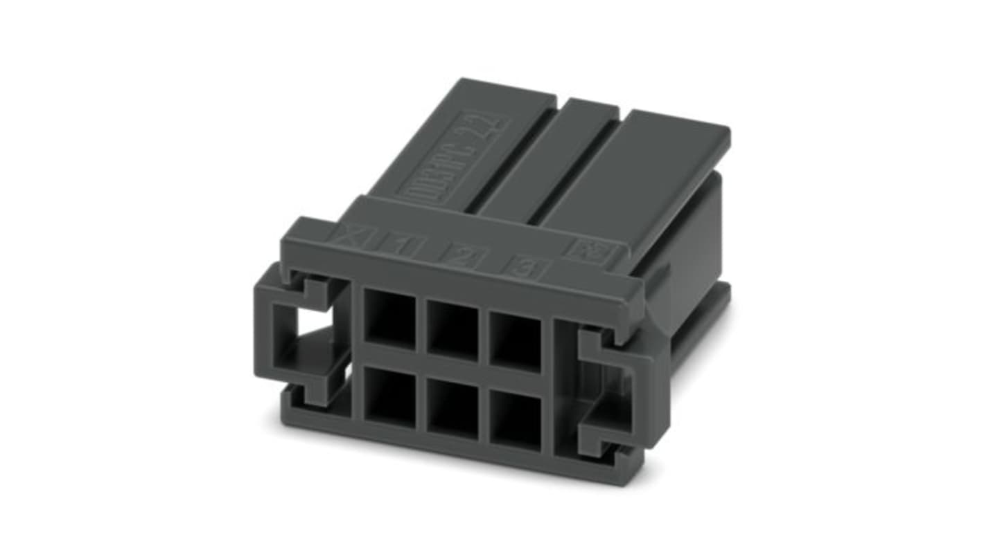 Phoenix Contact DD31PC Series PCB Connector, 6-Contact, 3.81mm Pitch, Latching, 2-Row, Crimp Termination