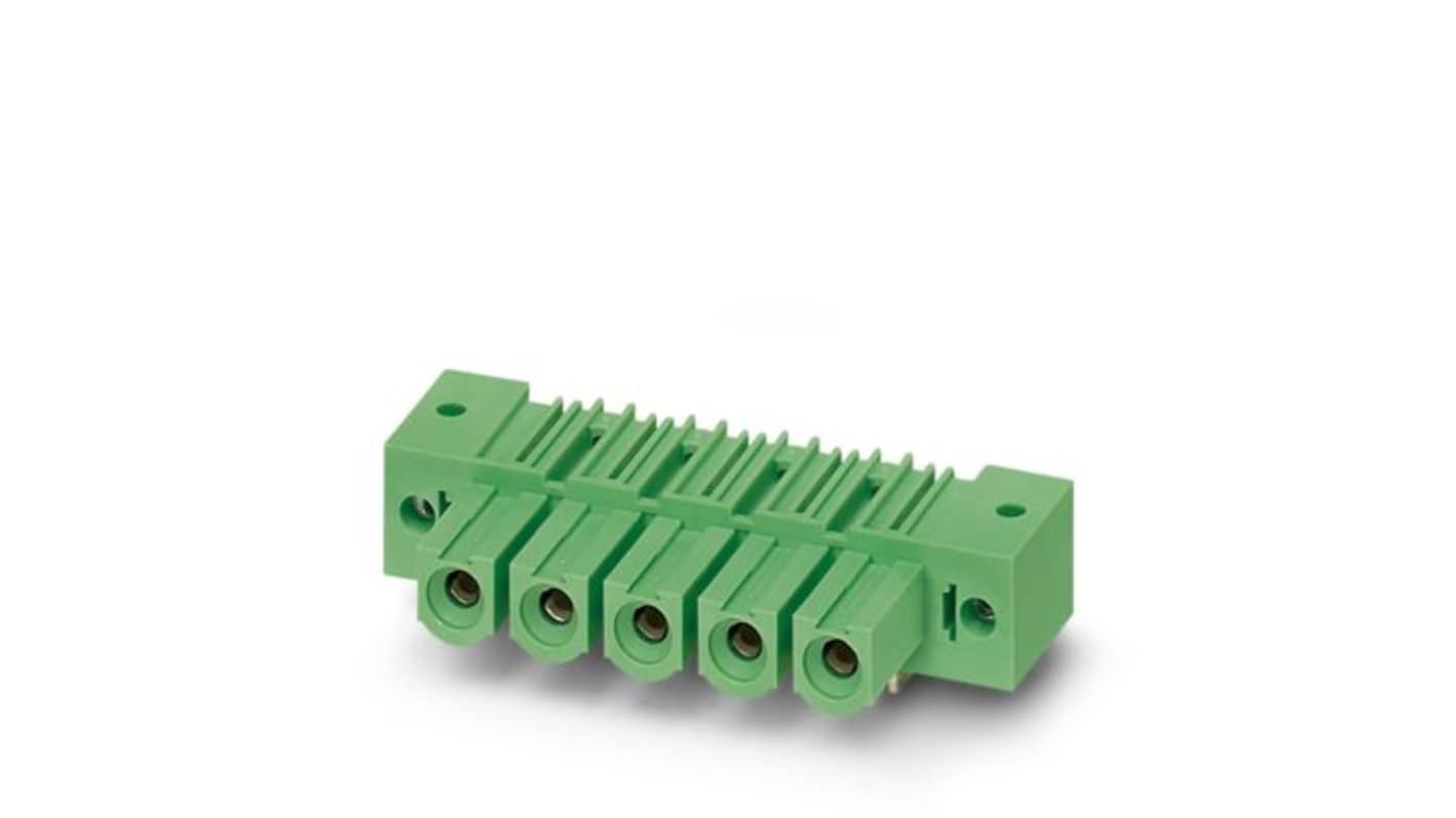 Phoenix Contact IPC Series Vertical Wave Soldering PCB Header, 7 Contact(s), 10.16mm Pitch, 1 Row(s), Shrouded