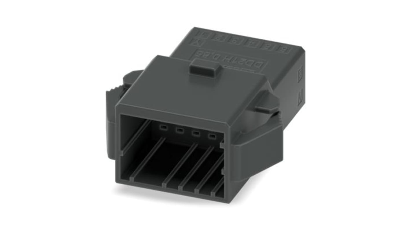 Phoenix Contact DD21H 0 Series PCB Connector, 12-Contact, 2.5mm Pitch, Snap-In, 2-Row, Crimp Termination