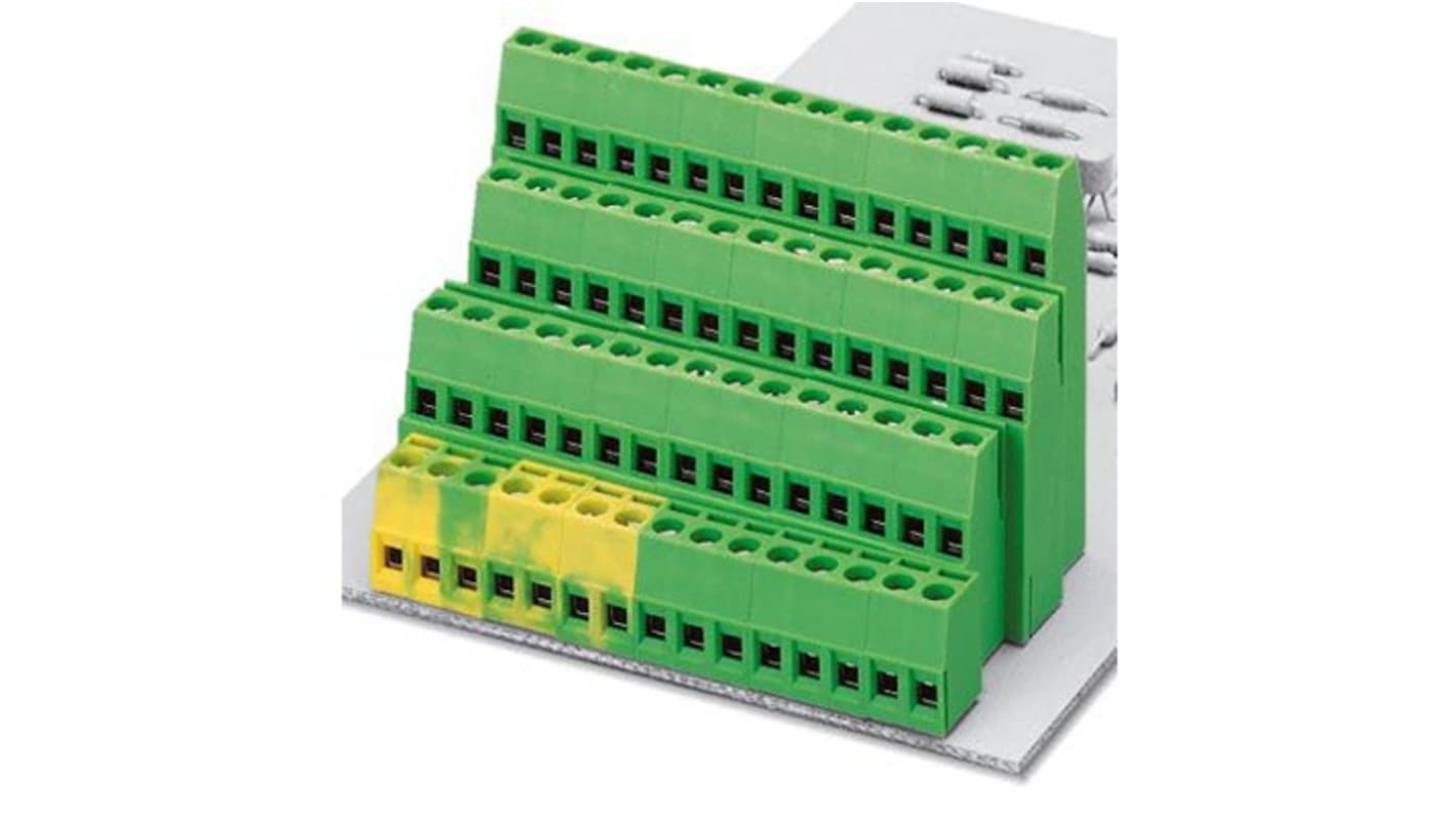 Phoenix Contact MK4DS 1 Series PCB Terminal Block, 12-Contact, 5.08mm Pitch, Wave Soldering, 4-Row, Screw Termination