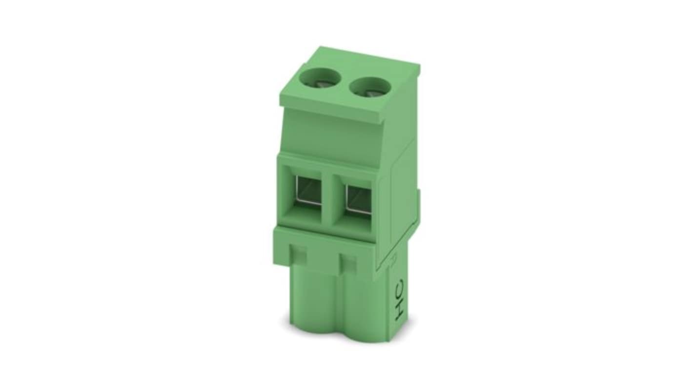 Phoenix Contact MVSTBW Series PCB Connector, 2-Contact, 1-Row, 5mm Pitch, Screw Termination