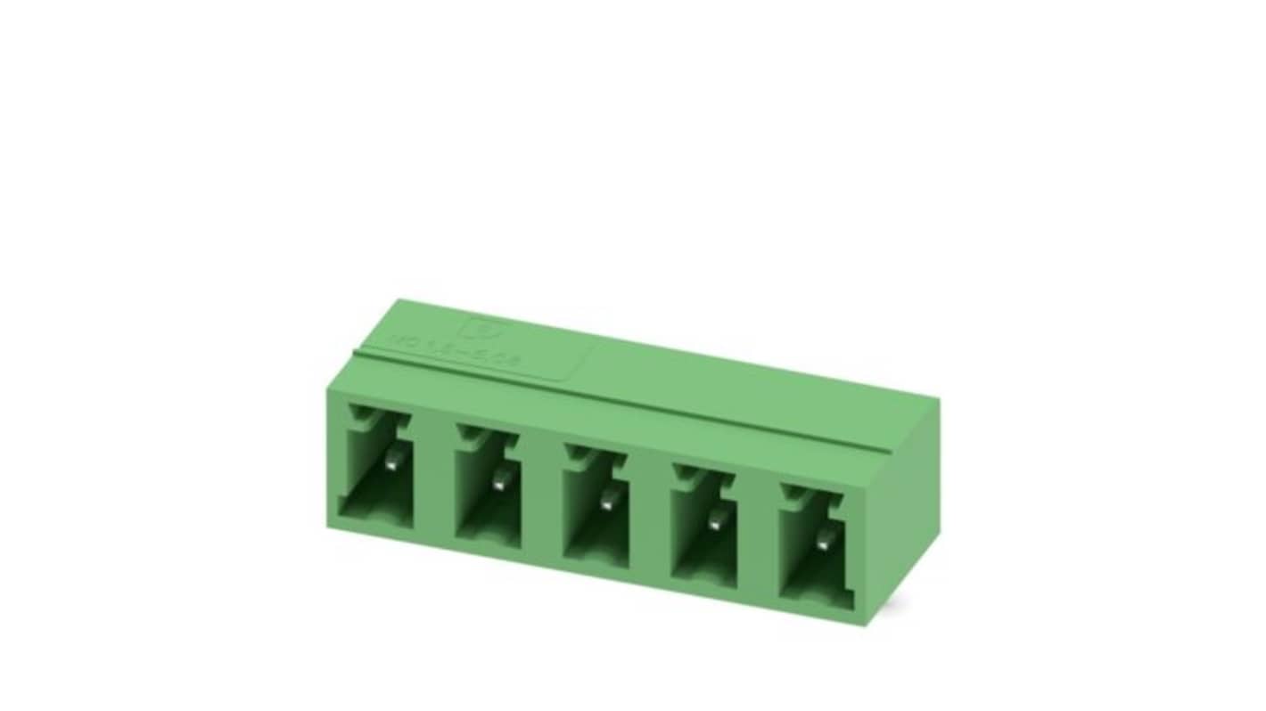 Phoenix Contact MC Series Straight Wave Soldering PCB Header, 5 Contact(s), 5.08mm Pitch, 1 Row(s), Shrouded