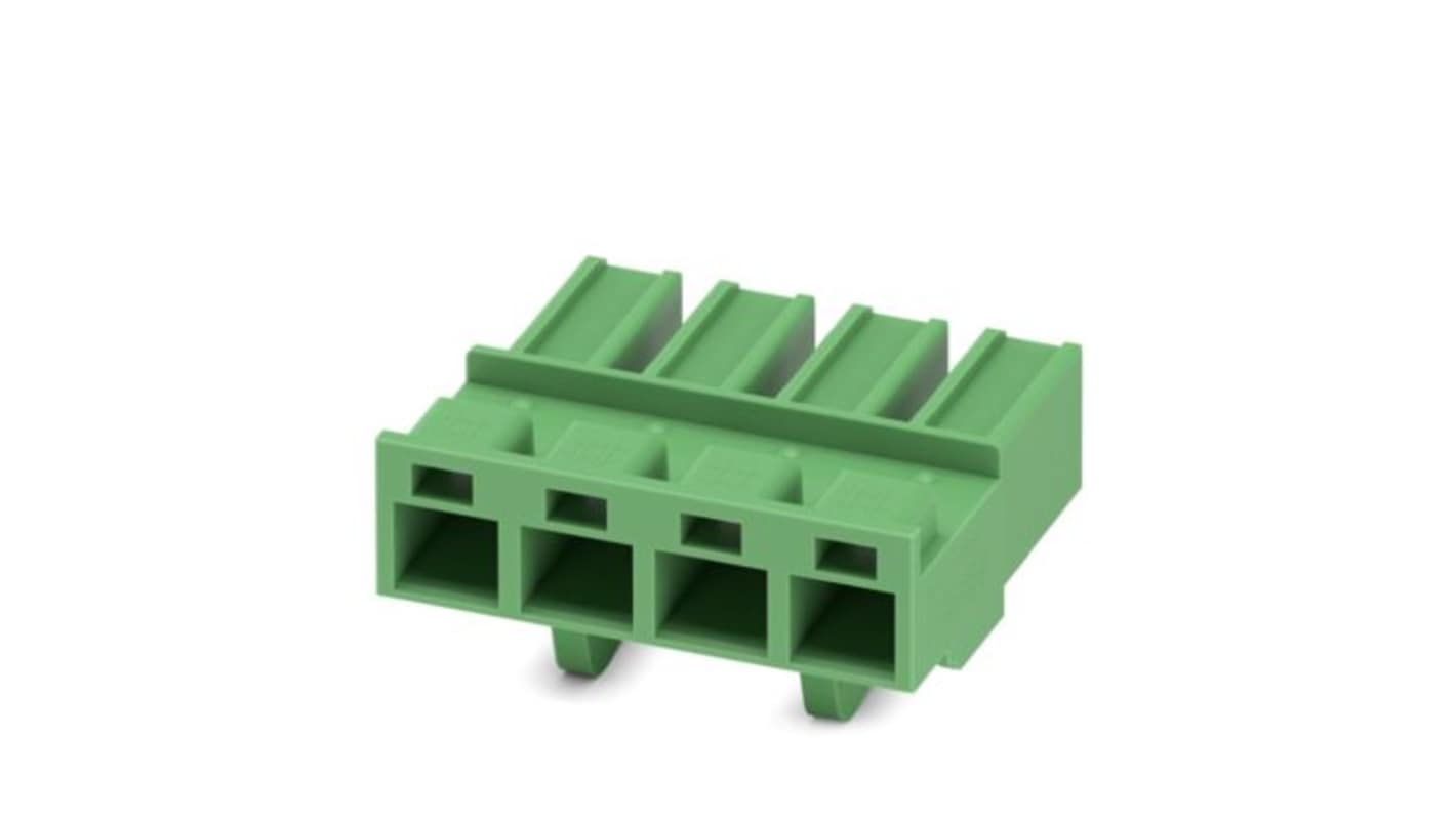 Phoenix Contact PCC Series PCB Connector, 4-Contact, 7.62mm Pitch, 1-Row, Crimp Termination