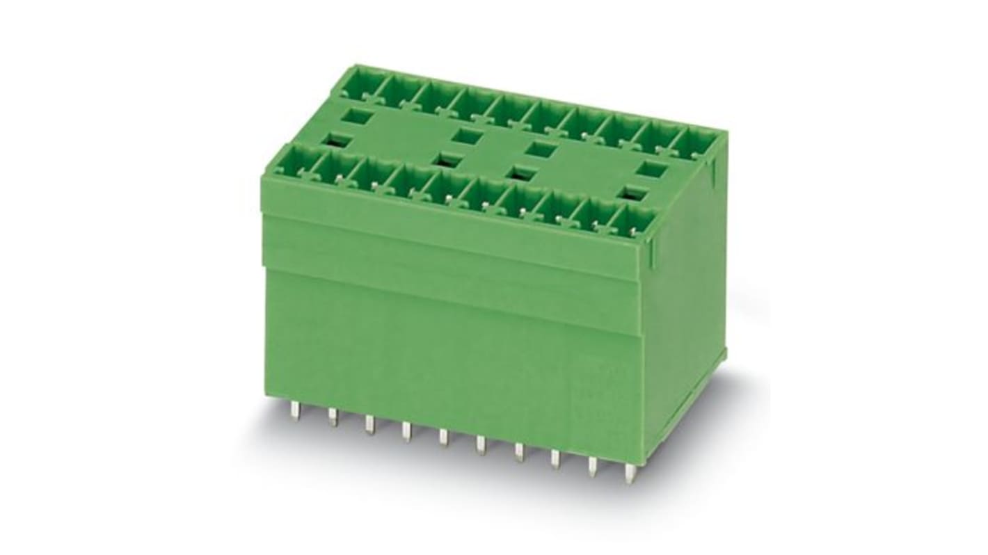 Phoenix Contact MCDV Series Vertical Wave Soldering PCB Header, 6 Contact(s), 3.81mm Pitch, 2 Row(s), Unshrouded