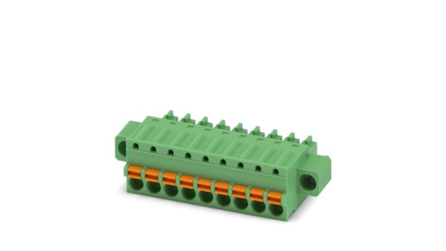 Phoenix Contact FK-MCP 1 Series PCB Connector, 9-Contact, 3.81mm Pitch, Screw, 1-Row, Push In Spring Termination