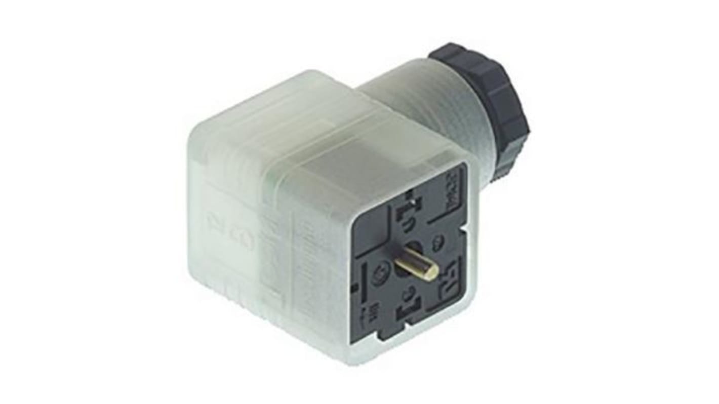 Connecteur pour électrovanne, Femelle, 2P+E, Montage type Screw Down 8A, 110 V, série GDML, PG11, IP65
