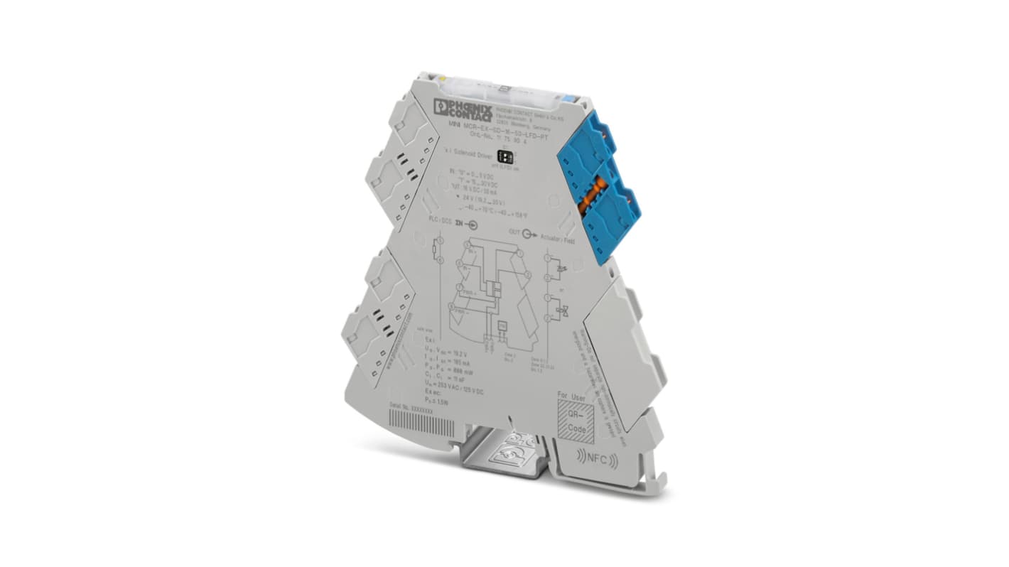 Phoenix Contact 电磁阀驱动器, 0 → 30V 直流数字，信号输入, 晶体管输出, 24V 直流