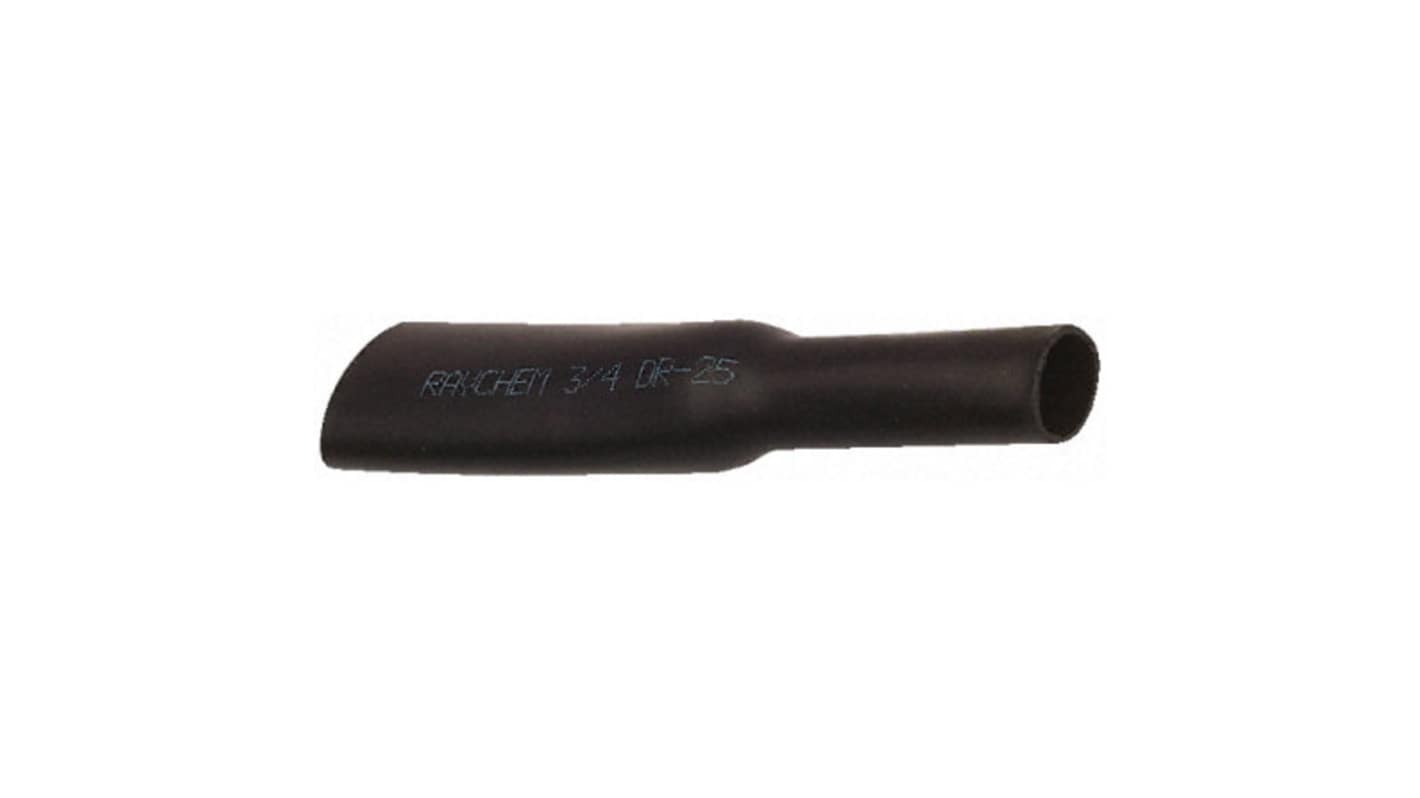 TE Connectivity Heat Shrink Tubing, Black 19mm Sleeve Dia. x 30m Length 8.40 Ratio, DR-25 Series