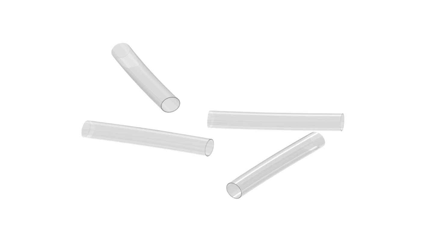 TE Connectivity Heat Shrink Tubing, Clear 19.05mm Sleeve Dia. x 1.2m Length 2:1 Ratio, RT-375 Series