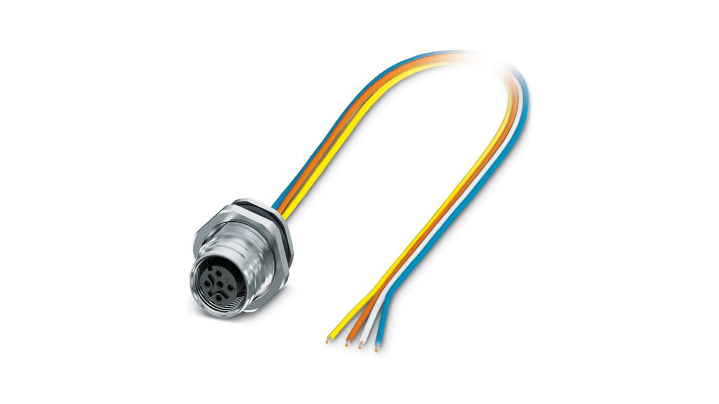 Phoenix Contact Circular Connector, 4 Contacts, Rear Mount, M12 Connector, Socket, Female, IP65, IP67, SACC Series