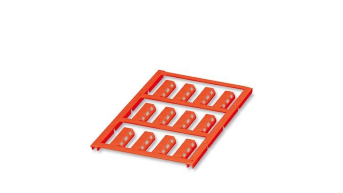 Phoenix Contact UC-WMTBA Cable Binder Cable Marker, Red, Pre-printed "Unlabeled", 4mm Cable, for Conductor And Cable,