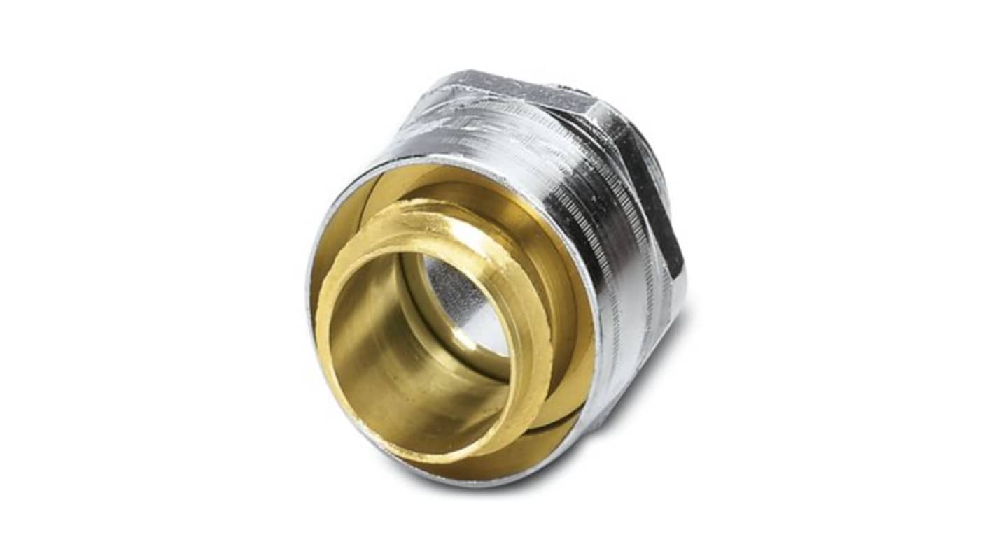 Phoenix Contact Brass Nickel Plated Brass Cable Gland, M25 Thread, 23mm max., IP40