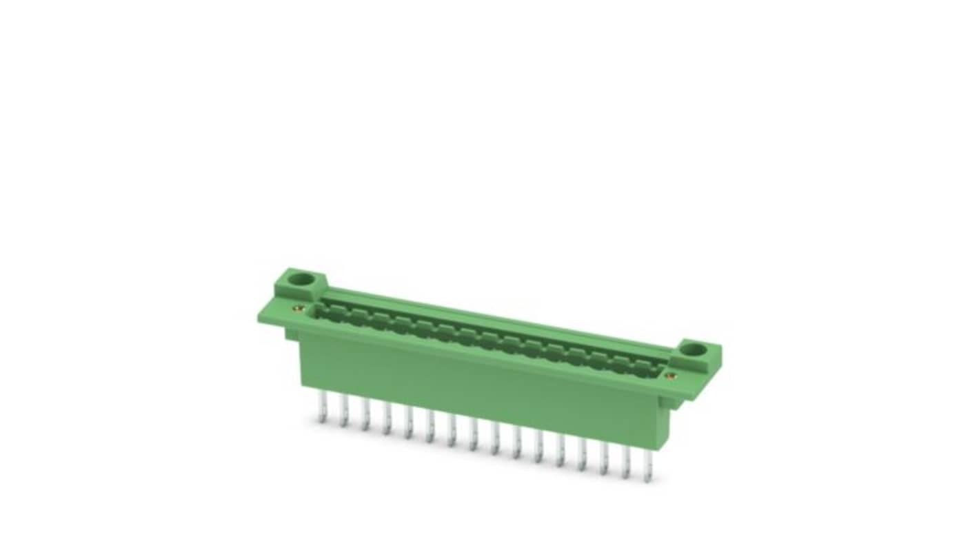 Phoenix Contact, 5mm Pitch, DFK-MSTB, 16 Way, , Pluggable Terminal Block, Feed Through Header, Threaded Mount, Slip-On,