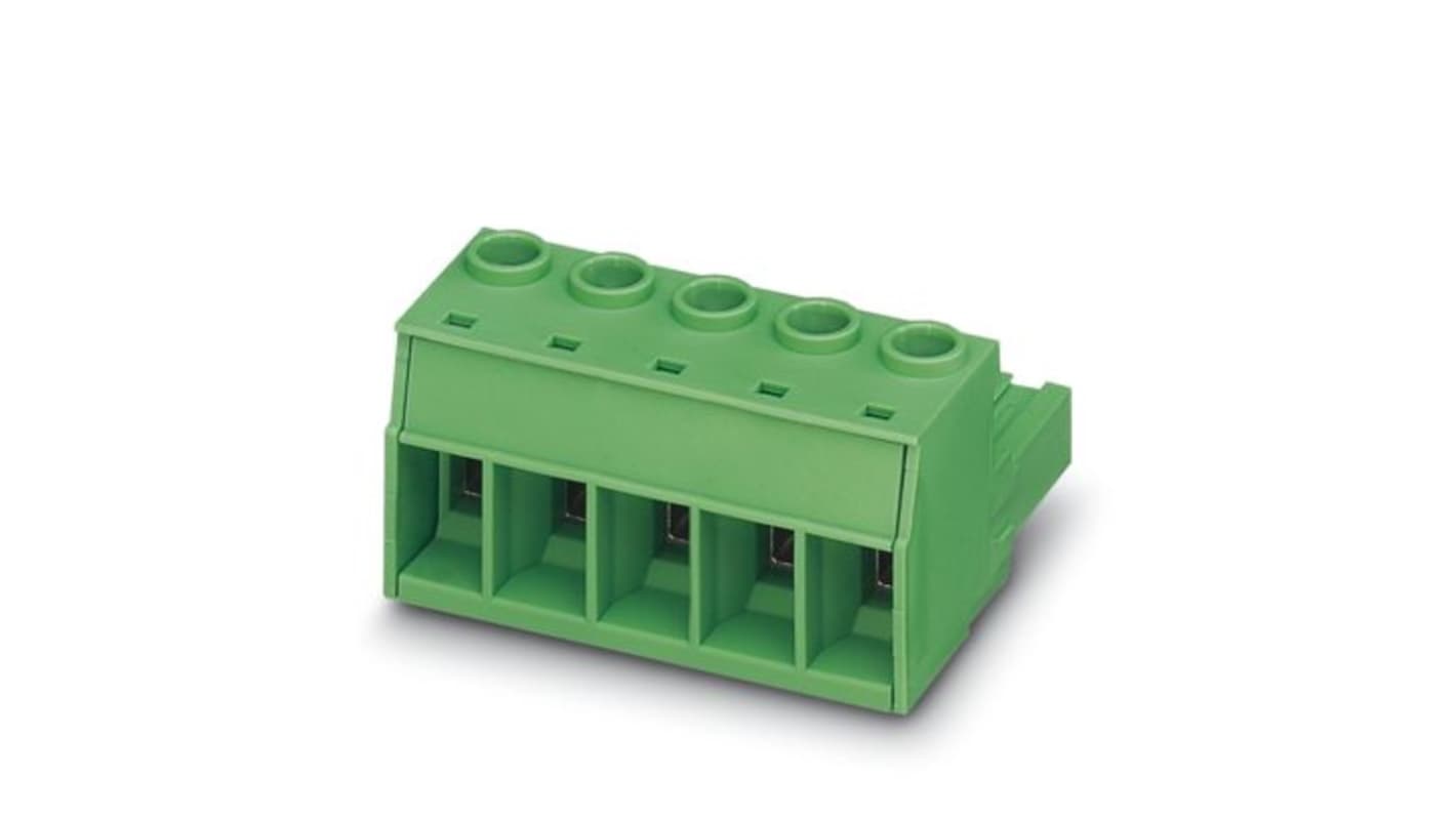 Phoenix Contact PCB Terminal Block, 7-Contact, 10.16mm Pitch, Push-In, 1-Row, Screw Termination