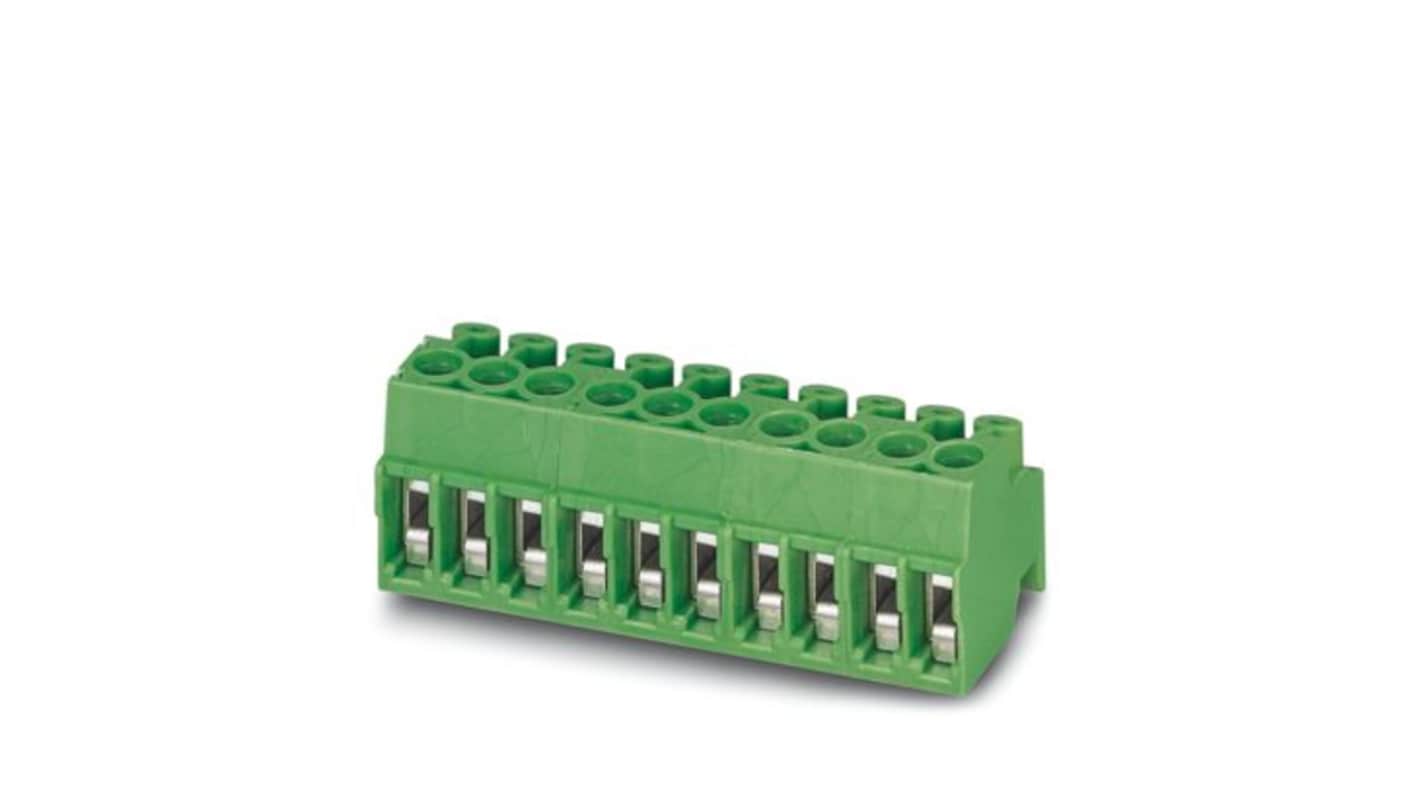 Phoenix Contact PCB Terminal Block, 4-Contact, 3.5mm Pitch, Push-In, 1-Row, Screw Termination